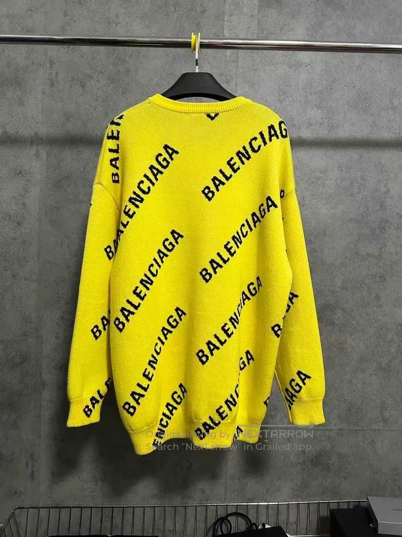 Other Balenciaga Yellow Logo Knit Sweater. Size US S / EU 44-46 / 1 - 2 Thumbnail