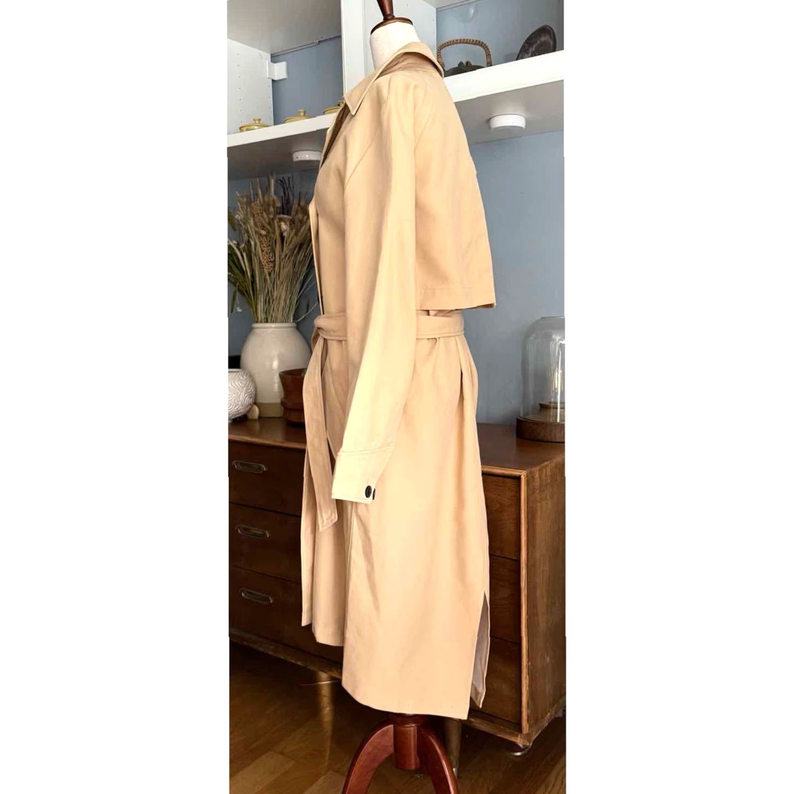 Rag & Bone Rag & Bone Trench Coat Women Beige Cotton Khaki Size M Classic Style 42”-47.5” 21” Pit to Pit Button Tie Coat Size M / US 6-8 / IT 42-44 - 5 Thumbnail