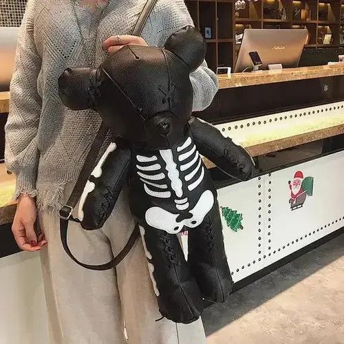 Designer × Japanese Brand Black Skeleton Bear Backpack Bag Size ONE SIZE - 2 Thumbnail