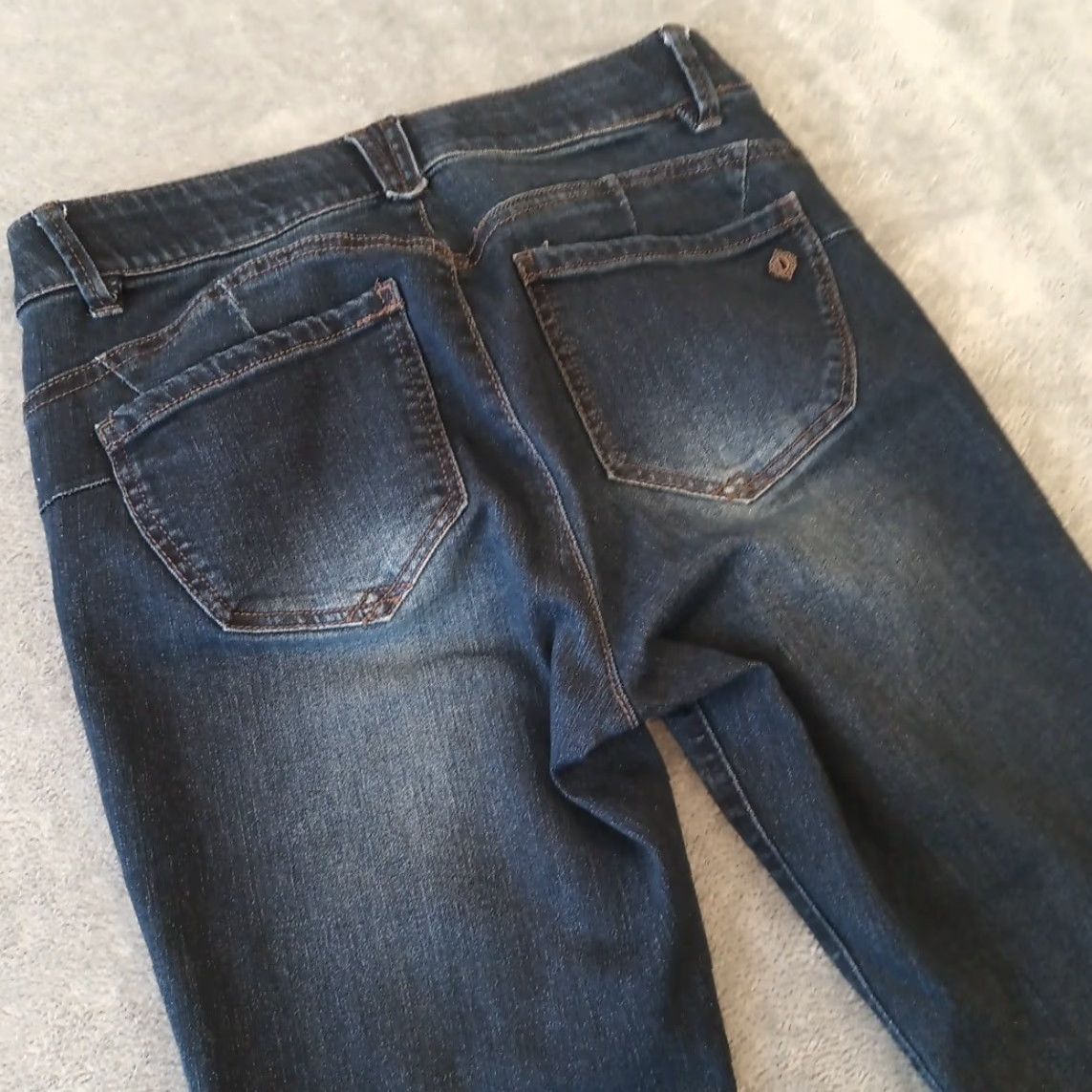 Vintage Democracy Absolution Skinny Jeans Womens Size 6 Blue Dark Wash Stretch 28x29 Jeans Womens Denim 5-Pocket Distressed-free Size 28" / US 6 / IT 42 - 6 Thumbnail