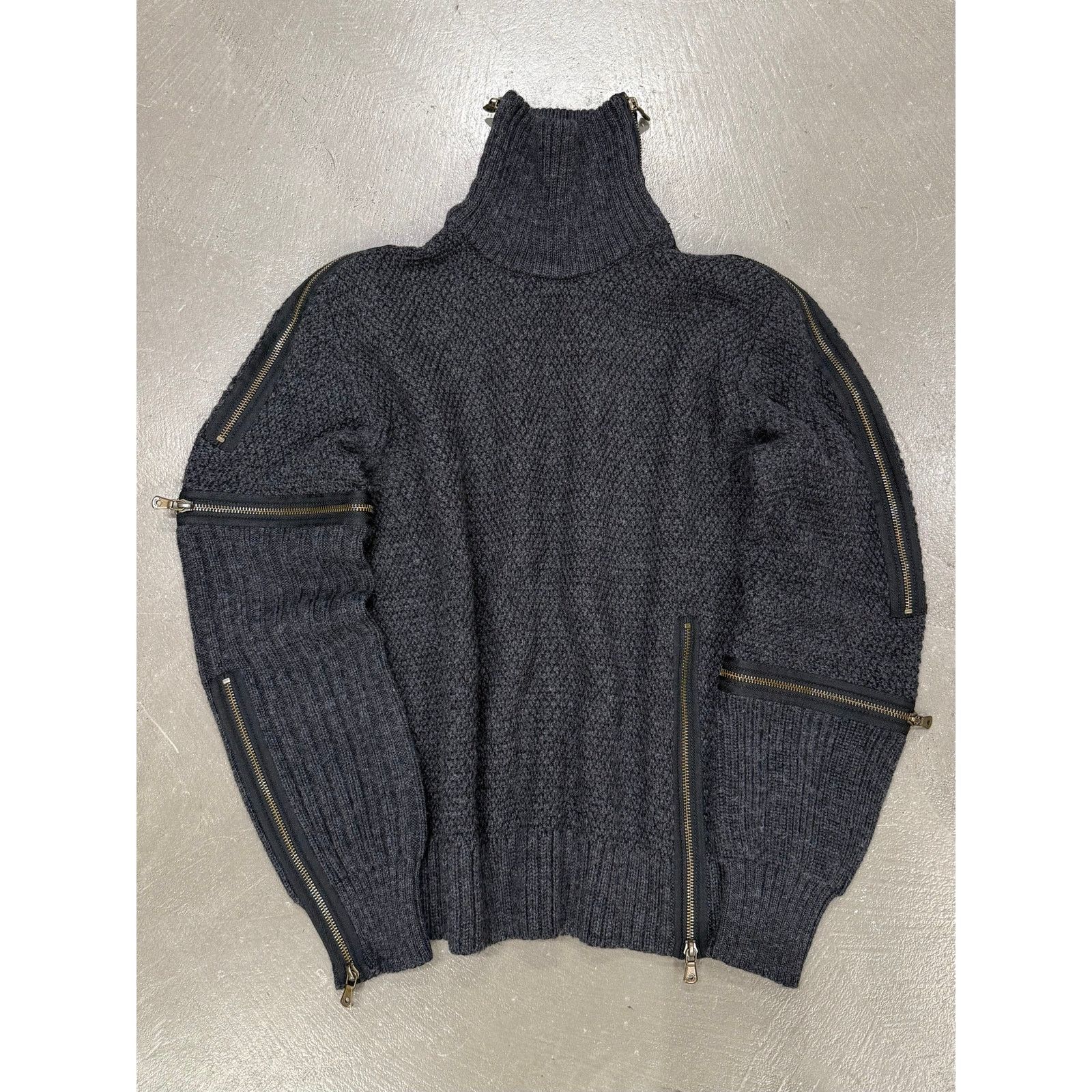 Dolce & Gabbana A/W2003 Dolce & Gabbana runway multi zipper modular knit Size L / US 10 / IT 46 - 1 Thumbnail