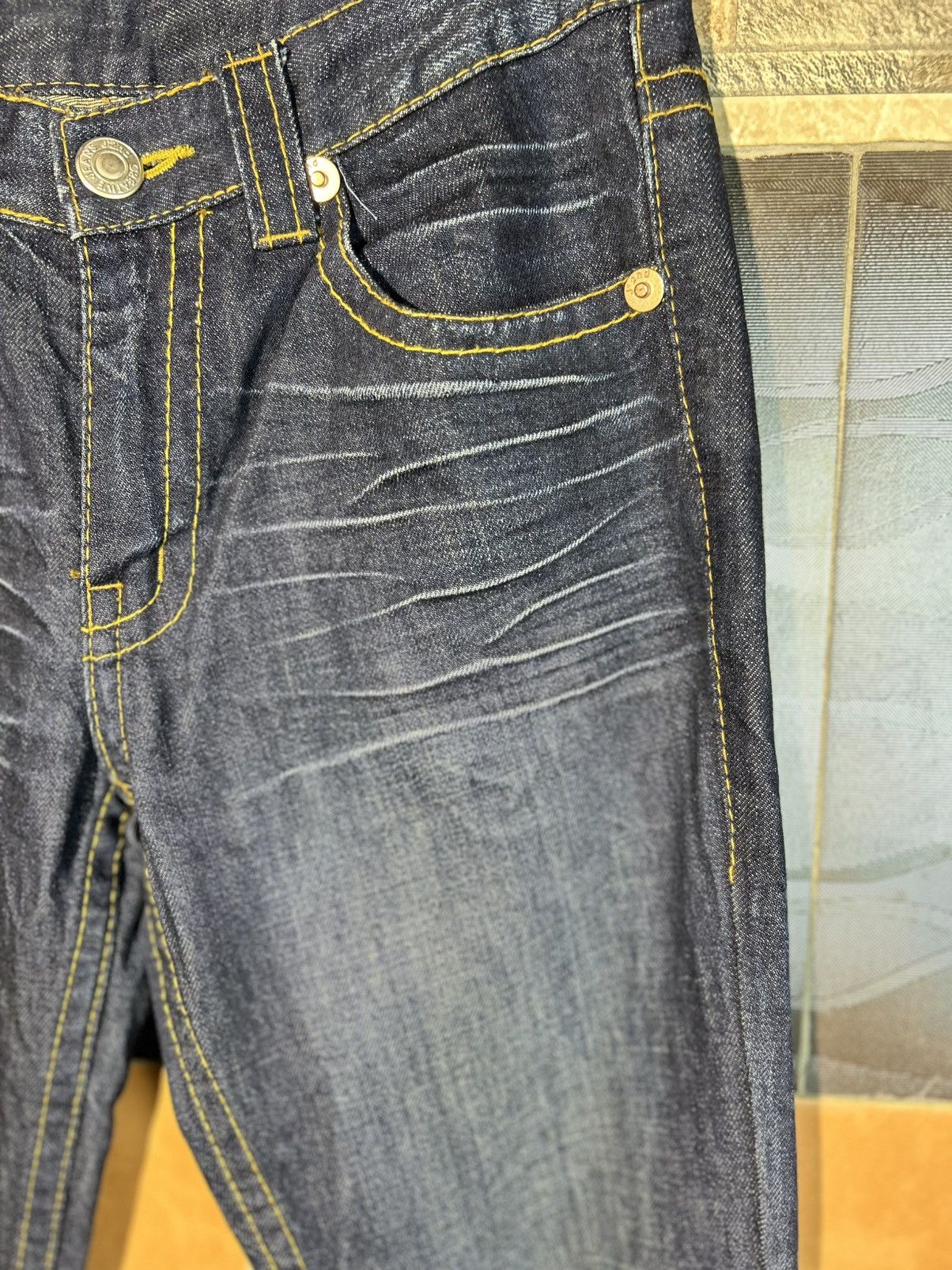 Japanese Brand Flared Jeans Distressed Jeans Size US 27 - 9 Thumbnail