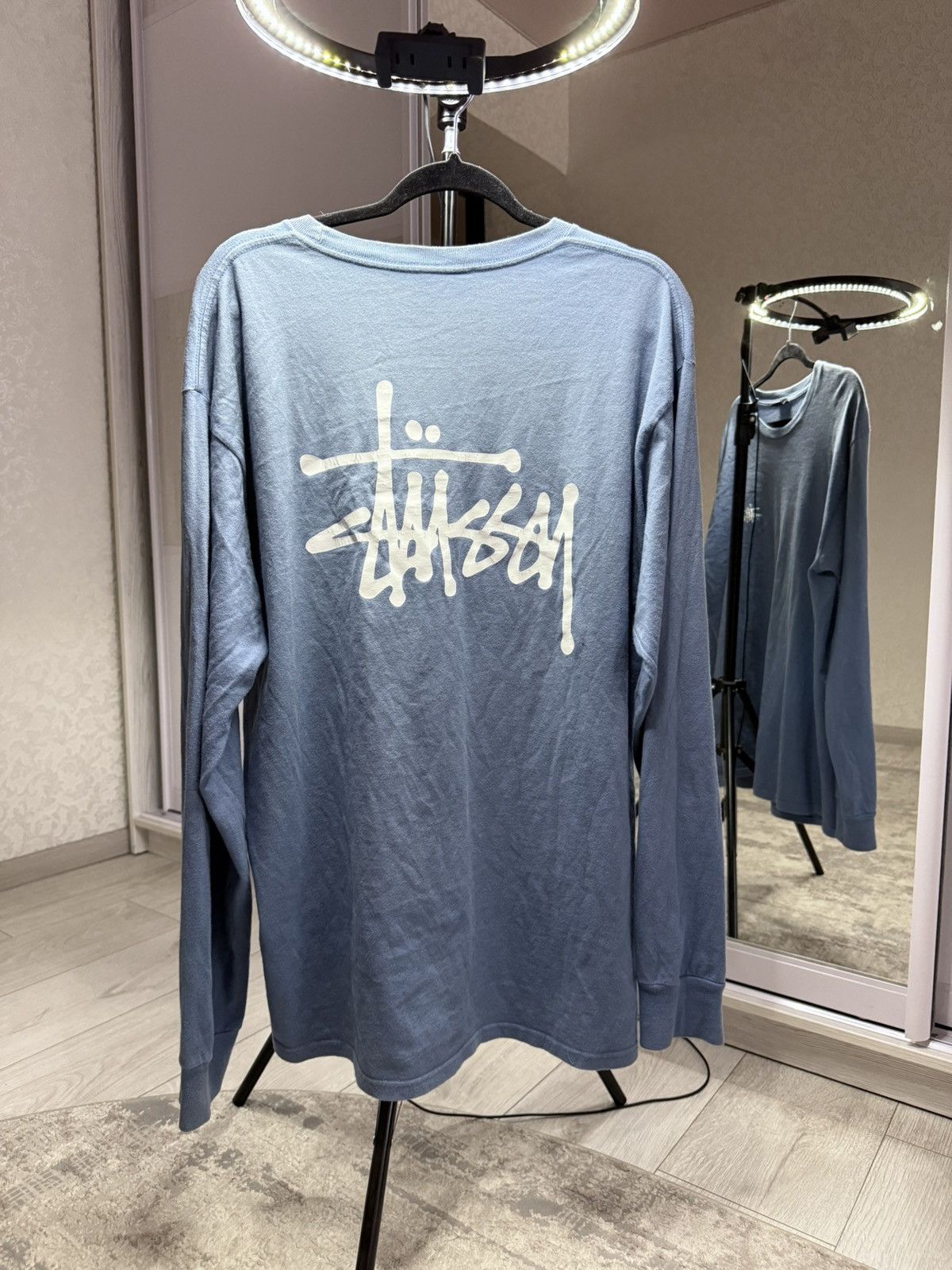 Other Stussy Long Sleeve Logo Tee – Blue Size US L / EU 52-54 / 3 - 1 Thumbnail