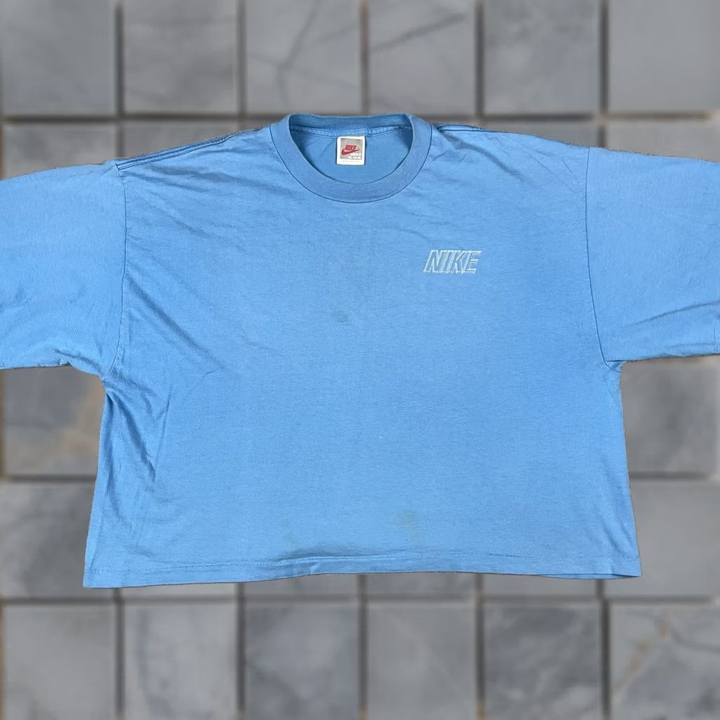 Nike VINTAGE Nike Tshirt Adult XL Blue Crew Neck Short Sleeve Logo 90s Retro Women's Fan Size XL / US 12-14 / IT 48-50 - 1 Thumbnail