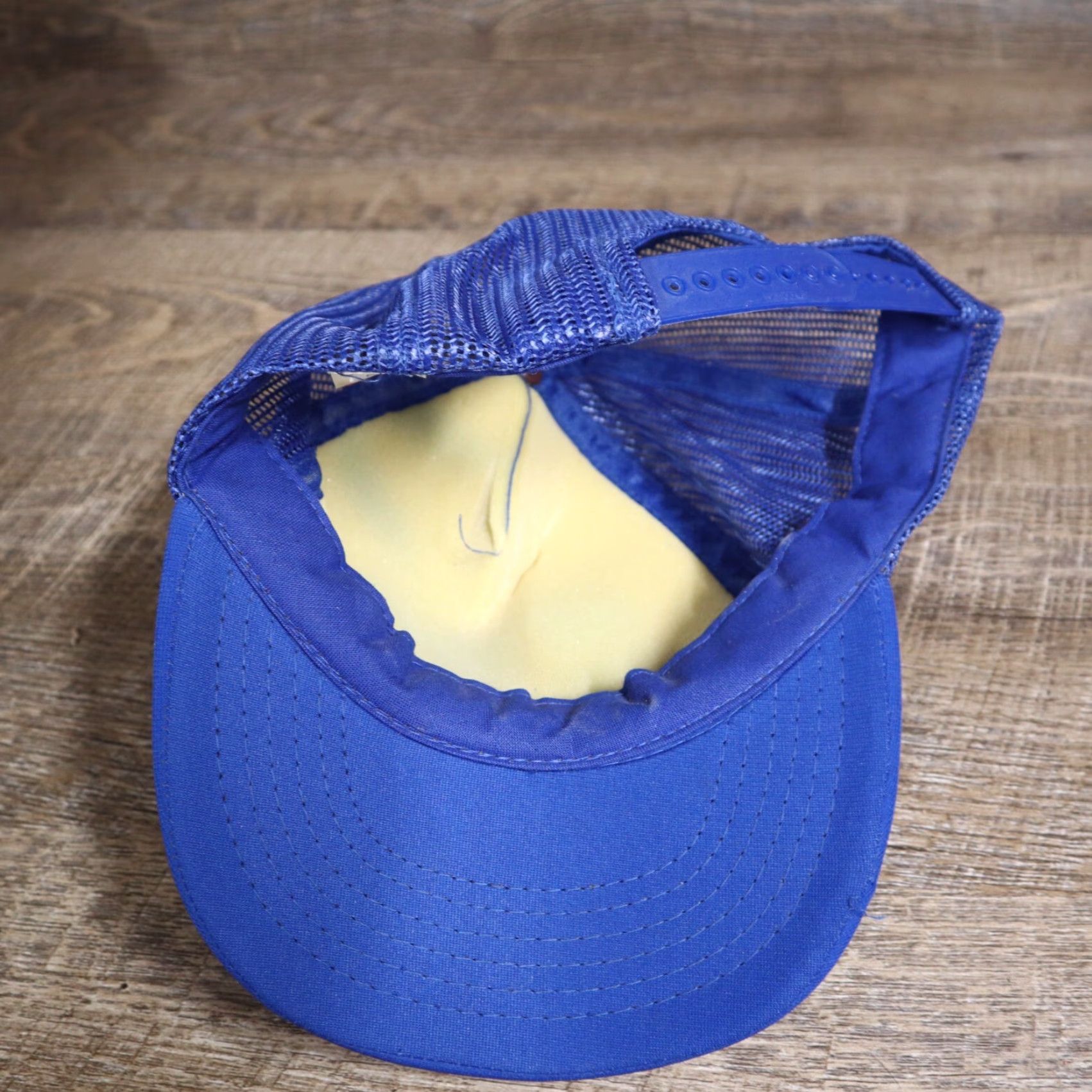 Vintage Vintage Volvo GM Safety First Heavy Hat Cap Blue Adjustable Cap Size ONE SIZE - 6 Thumbnail