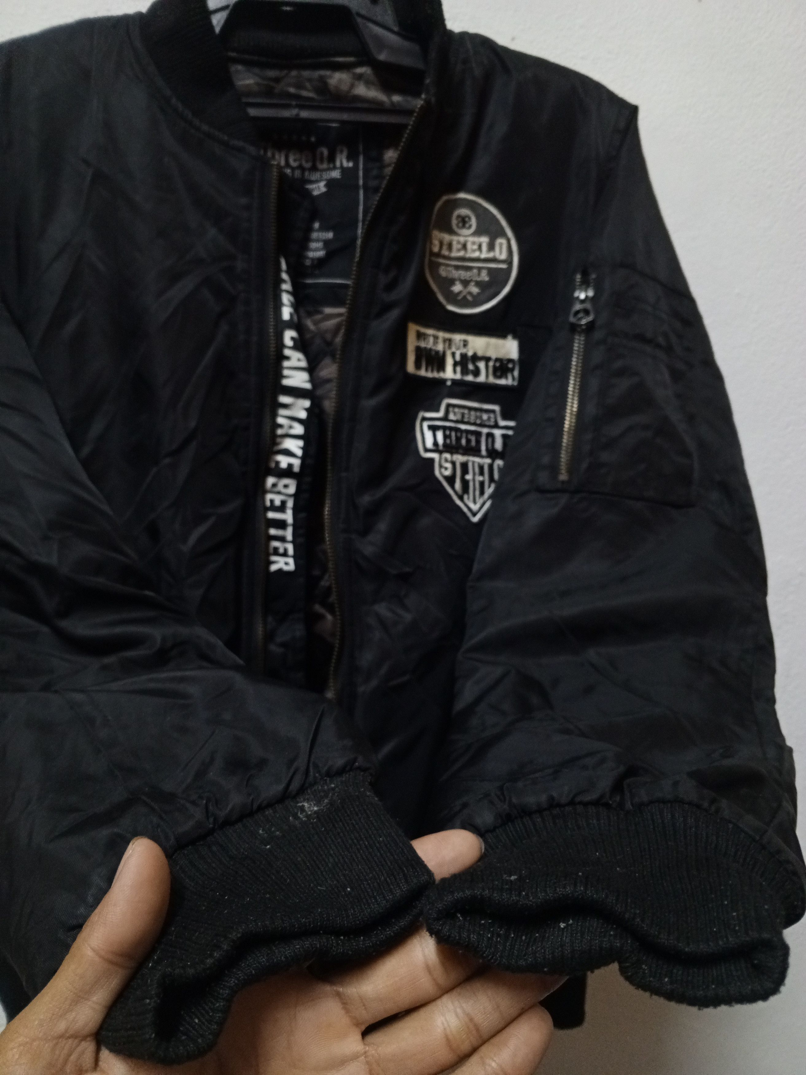 Japanese Brand × Vintage THREE Q.R BOMBER JACKET ZIPPER Size US L / EU 52-54 / 3 - 5 Thumbnail