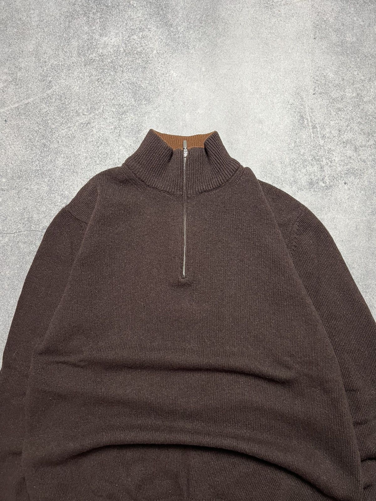Boggi Vintage Boggi Faded 1/4 Zip Old Money Wool Knit Sweater Size US L / EU 52-54 / 3 - 4 Thumbnail