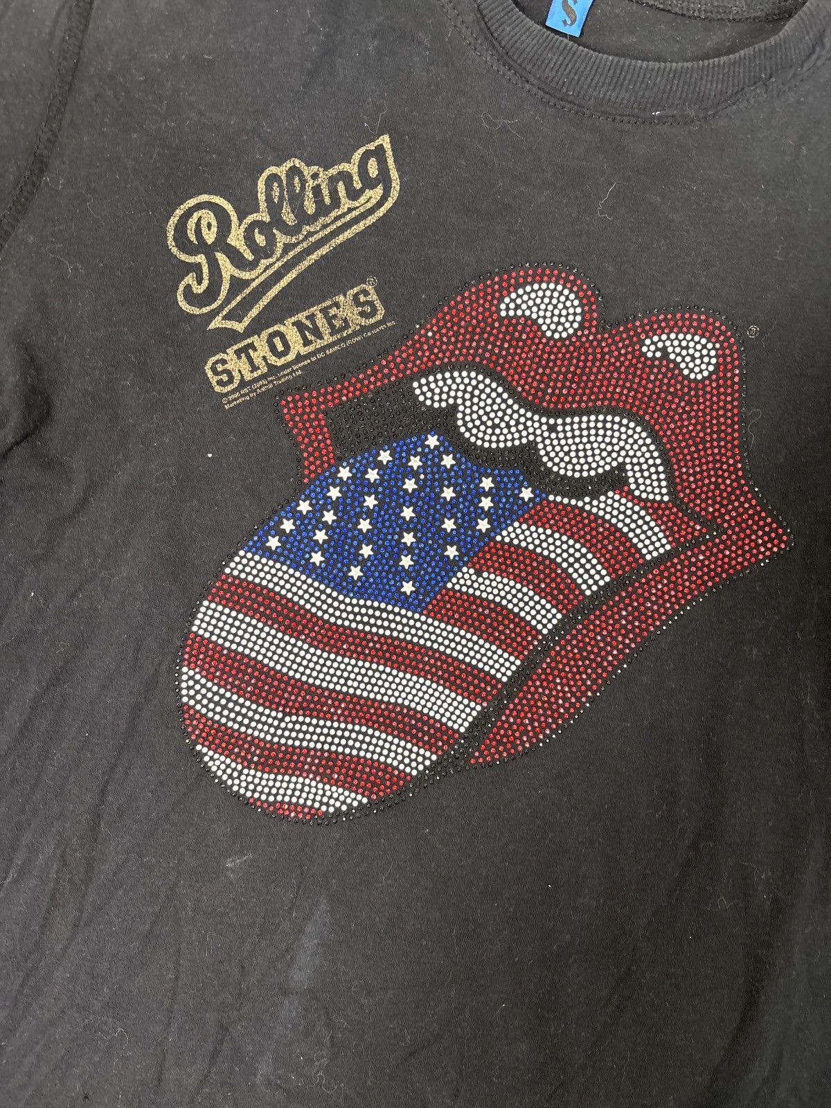The Rolling Stones ROLLING STONES AMERICAN FLAG RHINESTONE T SHIRT Size US S / EU 44-46 / 1 - 2 Thumbnail