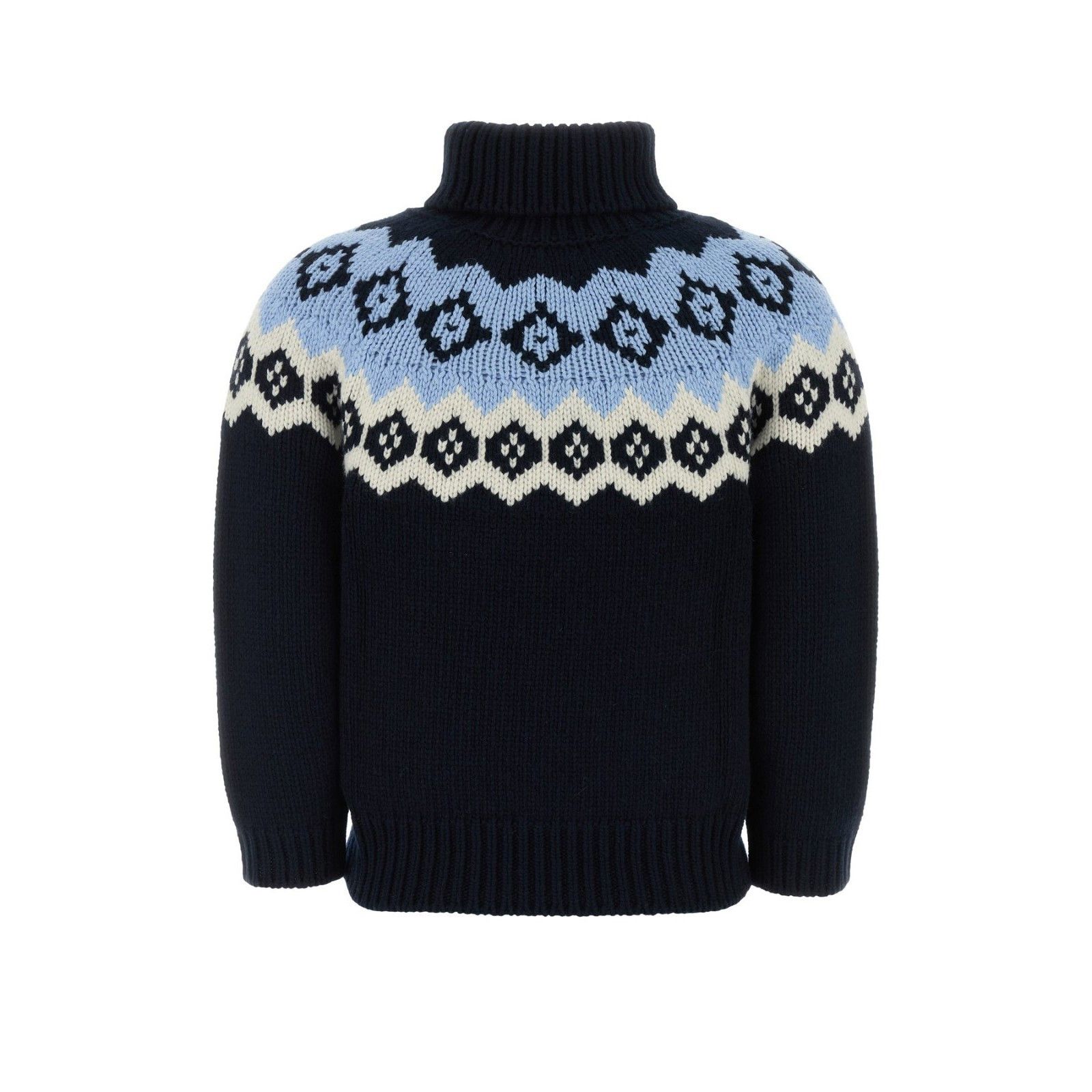 Prada PRADA Dark Blue Wool Blend Sweater New & Authentic (Women's Size S / US 4 / IT 40 - 2 Thumbnail
