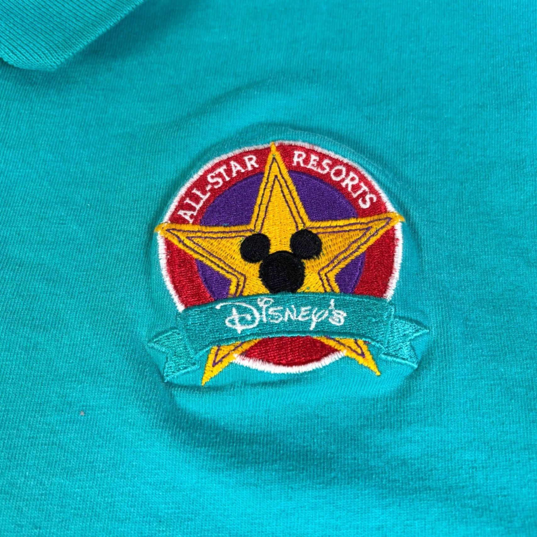 Disney VINTAGE Disney All Star Resorts Polo Shirt Mens M Teal Mickey Mouse Embroidered Polo Shirt Mens Teal Mickey Mouse Embroidered Size US M / EU 48-50 / 2 - 6 Thumbnail