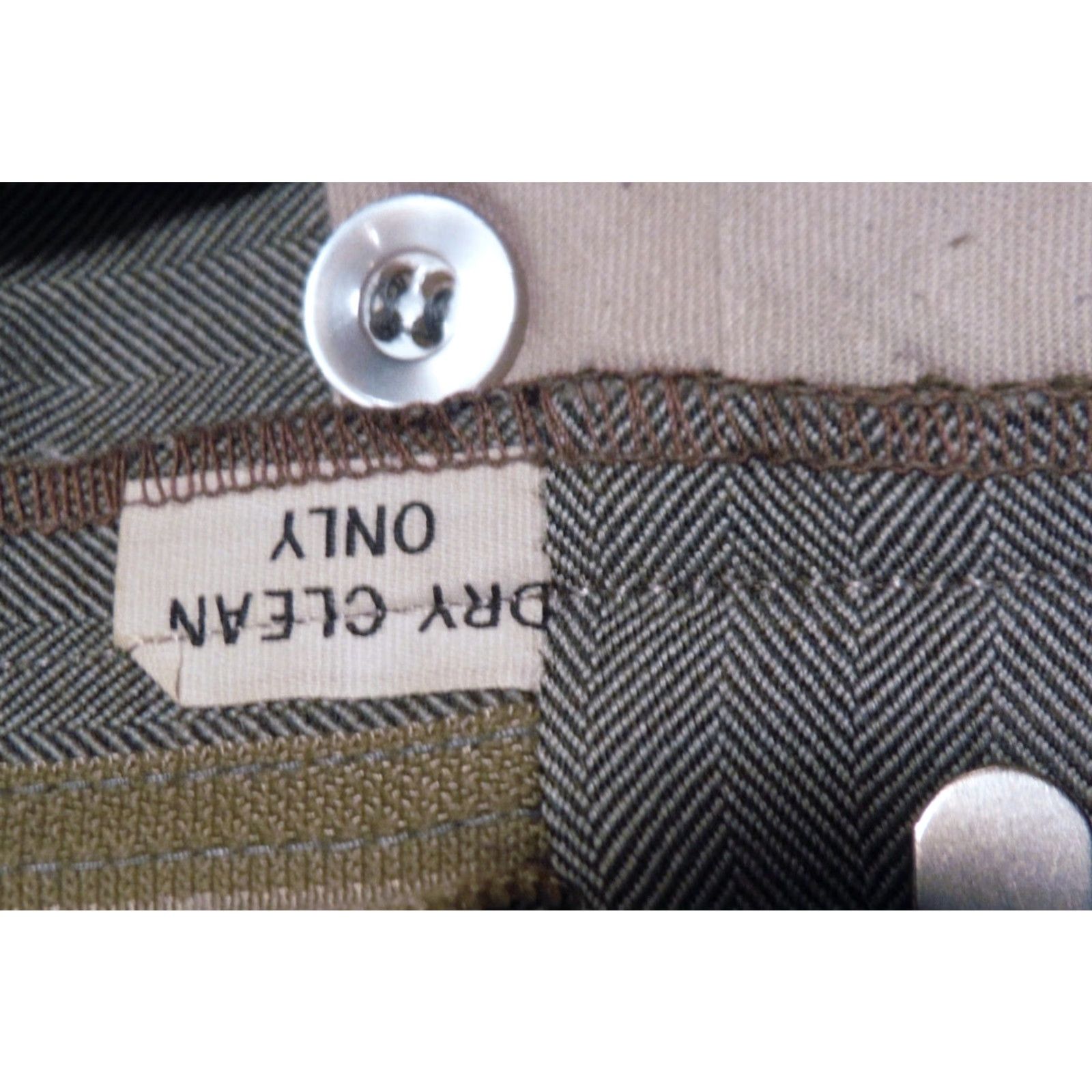 Vintage Vintage Mens Blue Herringbone Polyester 30 x 28 Talon zipper Size ONE SIZE - 7 Thumbnail