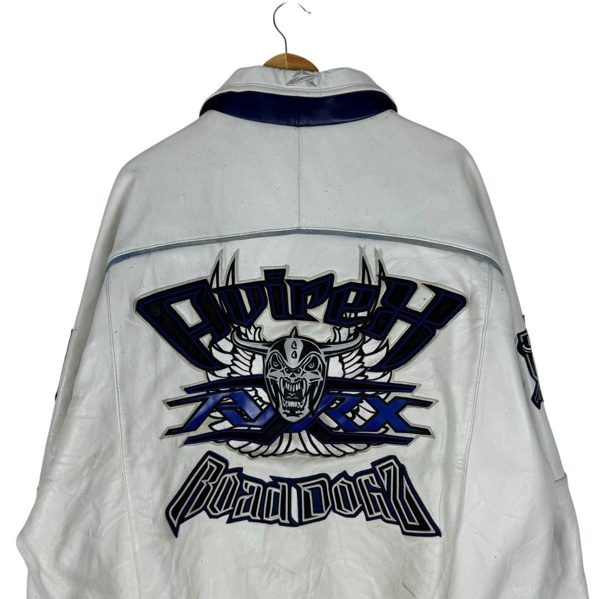 Avirex 🌟AVIREX ROAD DOGZ VARSITY LEATHER JACKET Size US XXL / EU 58 / 5 - 8 Thumbnail