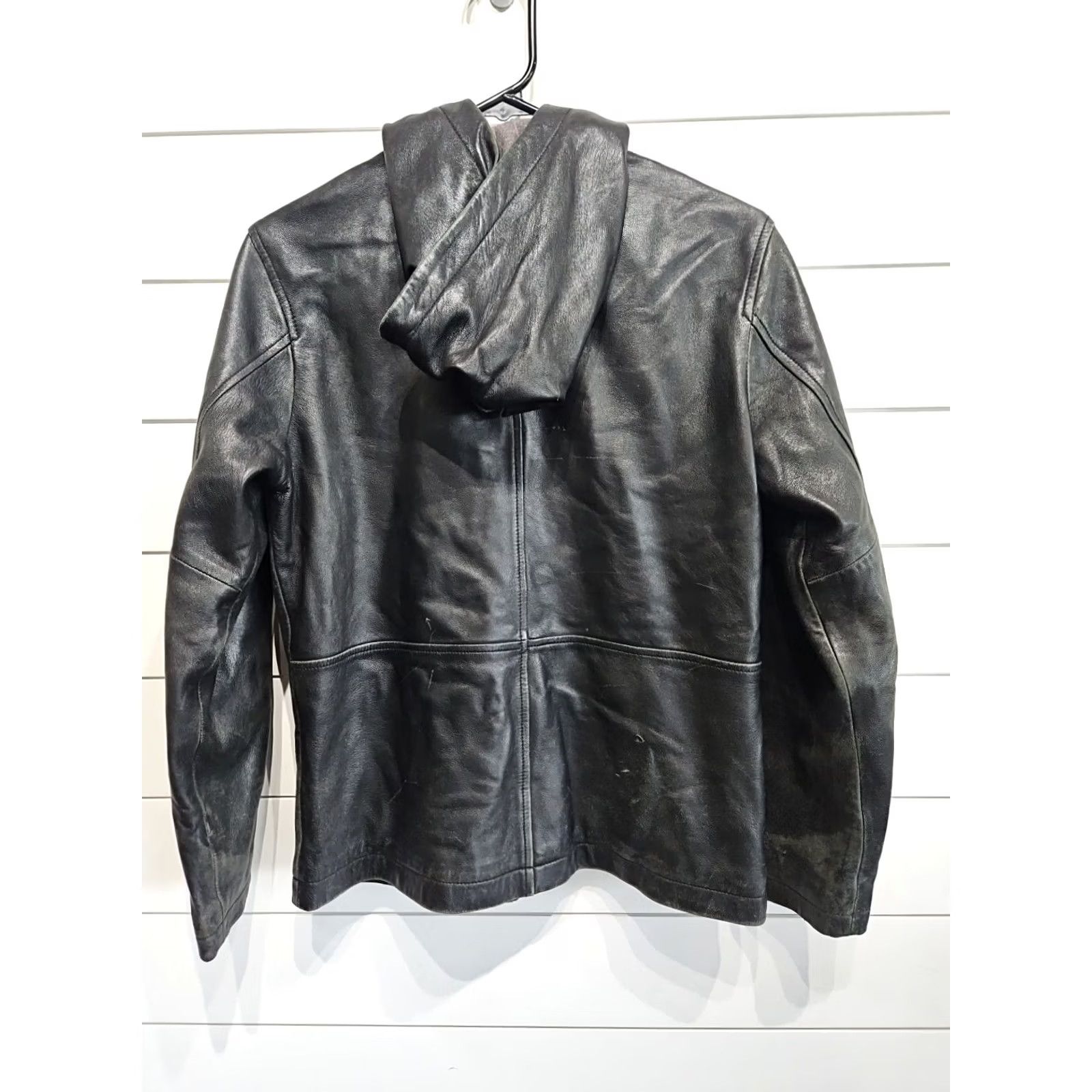 Gap VINTAGE GAP Womens Jacket Leather Black Biker 90s Small Y2K Moto Motorcycle Casual Womens Small Boho? Size S / US 4 / IT 40 - 6 Thumbnail