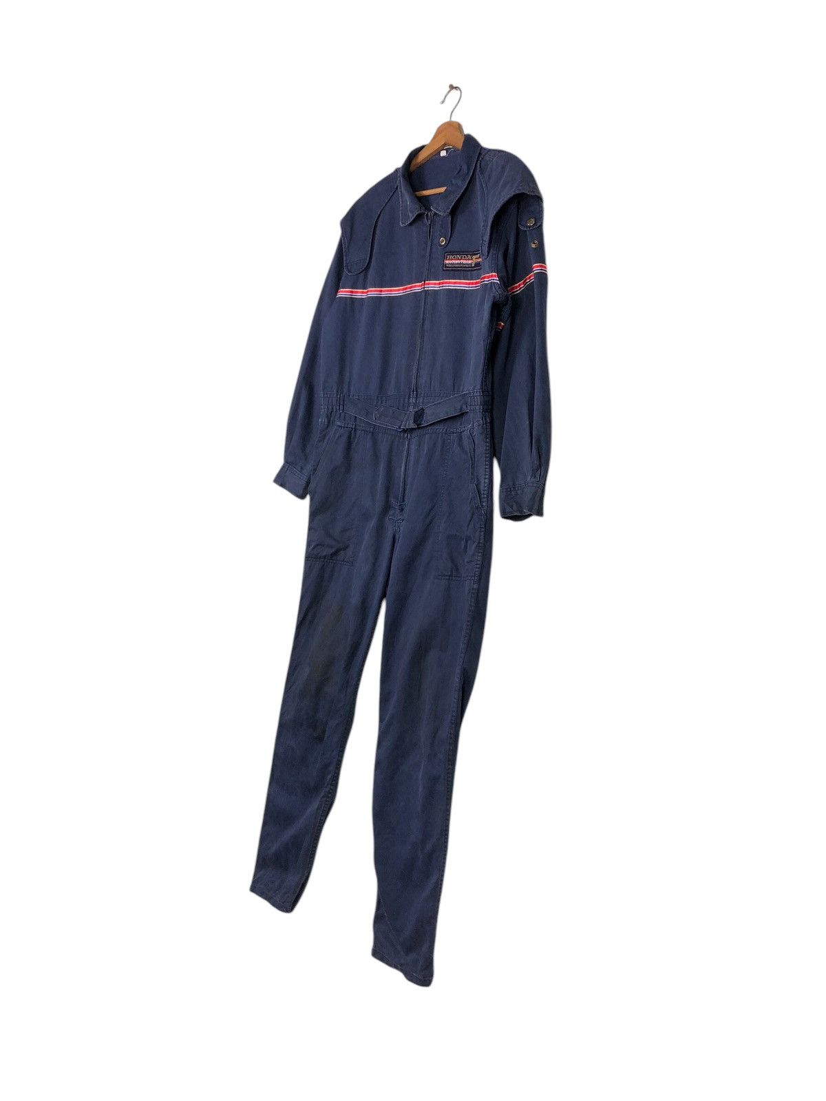 Honda 📌Vintage Coverall Worker Racing Honda Formula 1 Big Logo Size US 38 / EU 54 - 3 Thumbnail