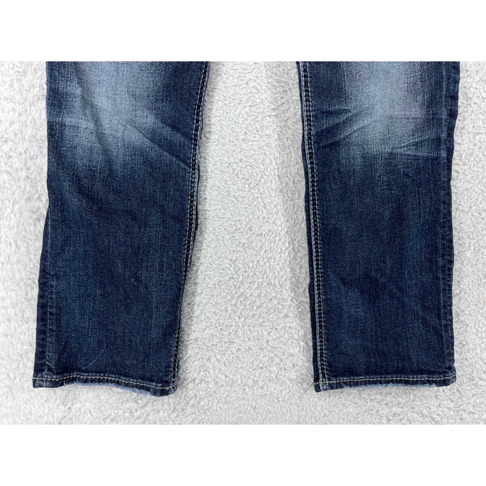 Silver Jeans Co. VINTAGE Silver Jeans Pants Womens 29 Denim Capri Blue Cotton Embroidered Logo 5-Pocket Inseam 24 Machine Washable Regular Stretch Size 29" - 7 Thumbnail
