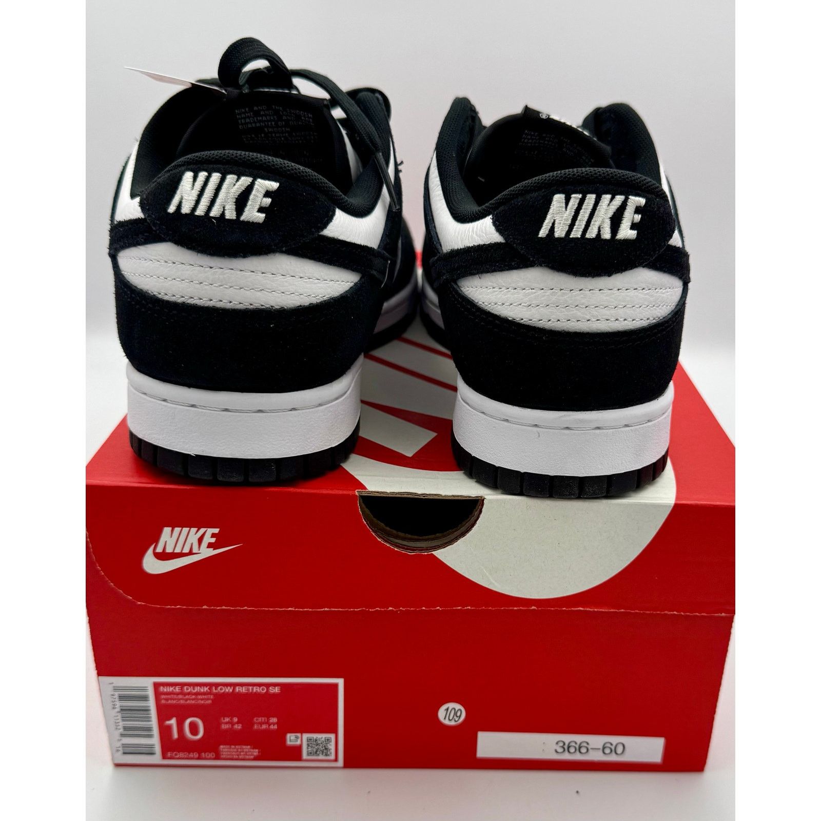 Nike Nike Dunk Low Panda Suede White Black FQ8249-100 Sz 10 # 366 Size US 10 / EU 43 - 6 Thumbnail