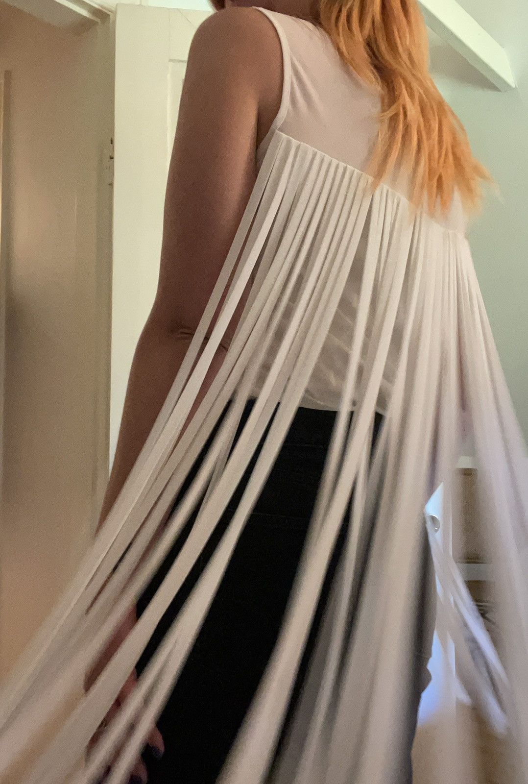 Saint Laurent Paris Saint Laurent Silk Fringe Top FR38 Size S / US 4 / IT 40 - 2 Thumbnail