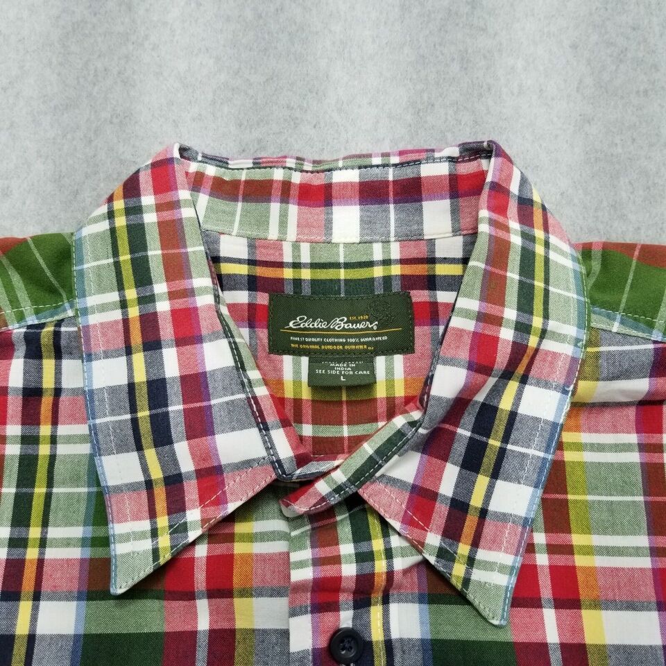 Eddie Bauer Eddie Bauer Shirt Mens Large Plaid Button Up Short Sleeve Size US L / EU 52-54 / 3 - 5 Thumbnail