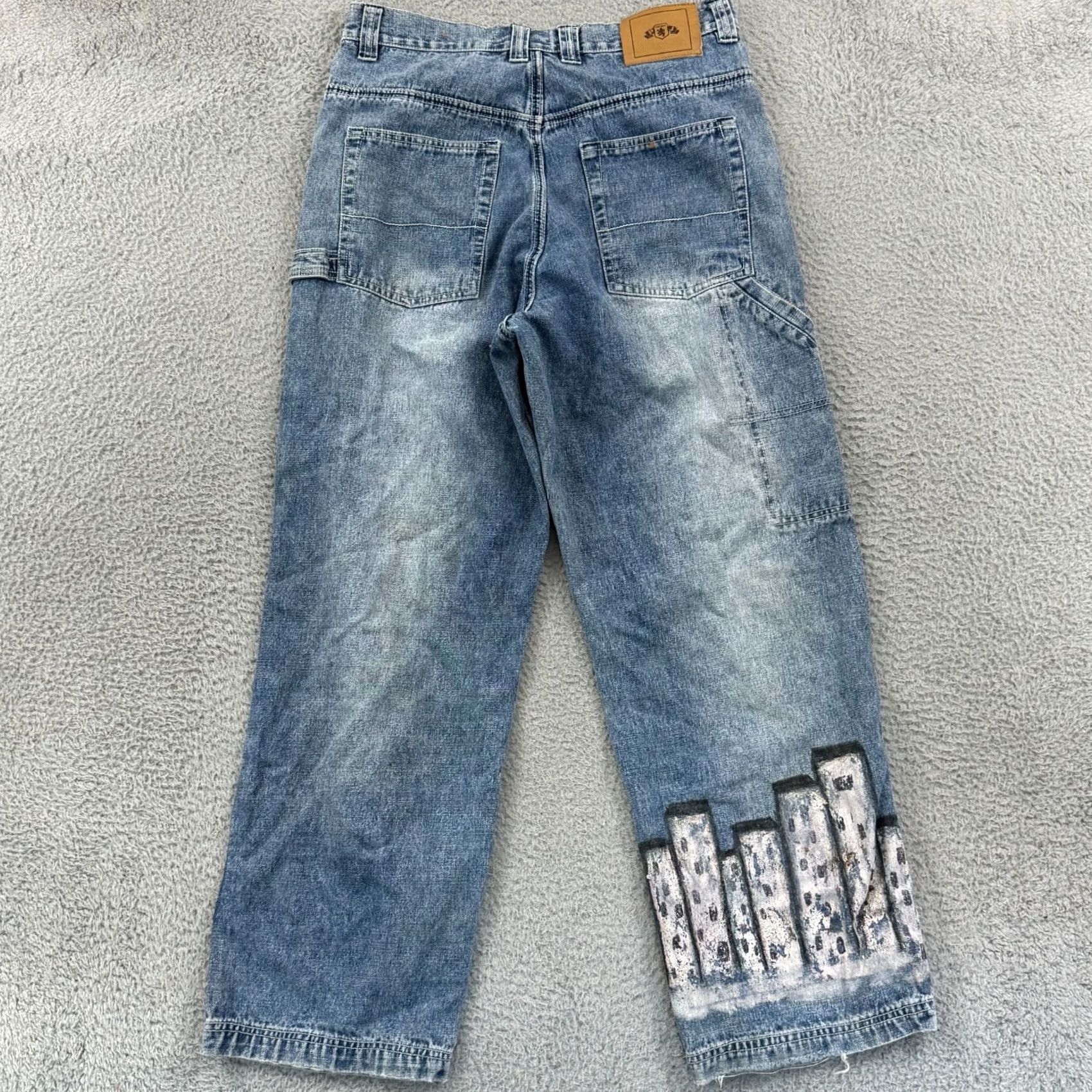Denime Vintage PJ Mark Jeans Men 32x32 Blue Wide-Leg Baggy Loose Straight Leg Denim Y2K Jeans Size US 32 / EU 48 - 2 Thumbnail