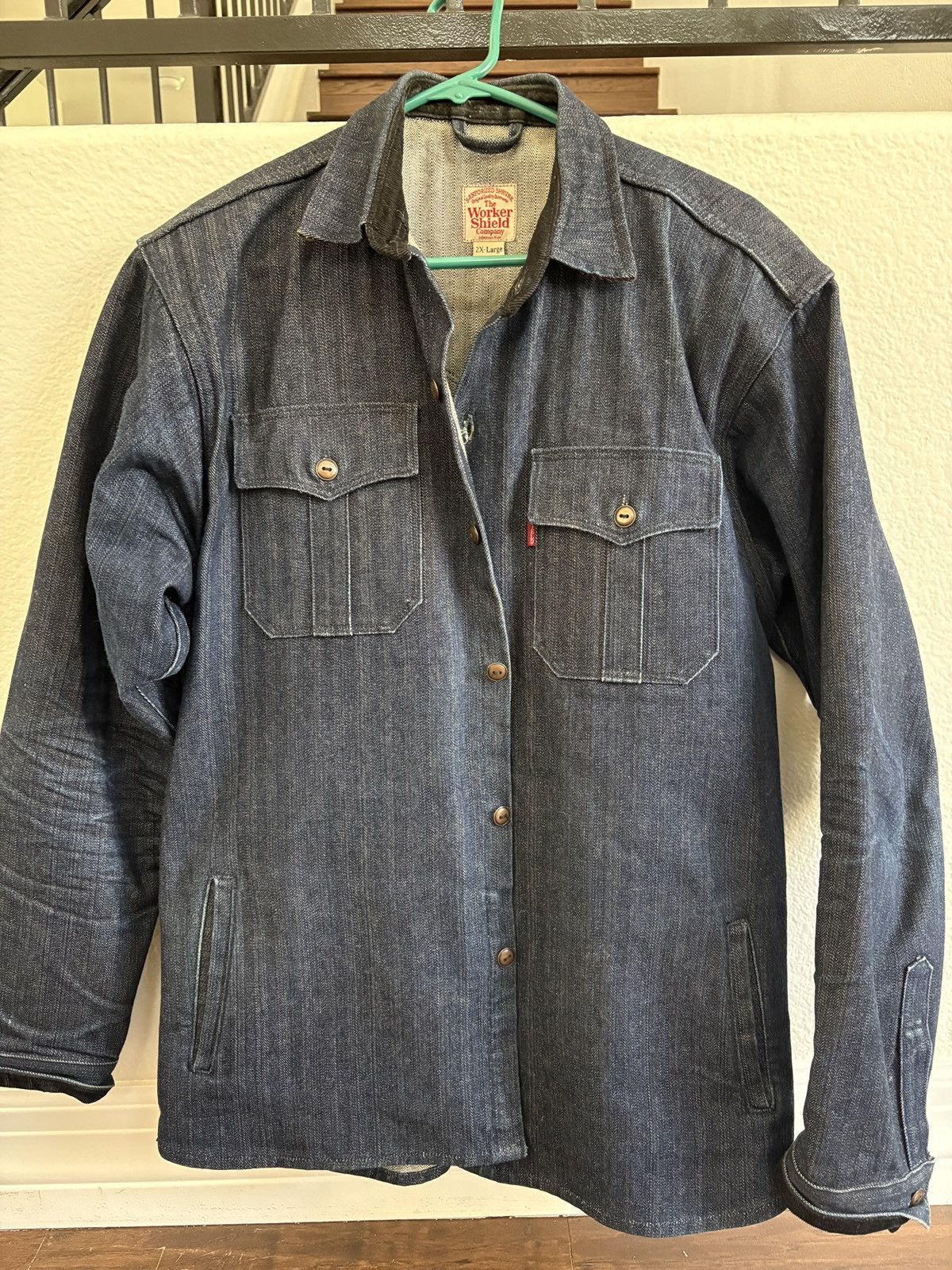 Worker Shield Company Herringbone Denim Chore — Indigo / 2XL