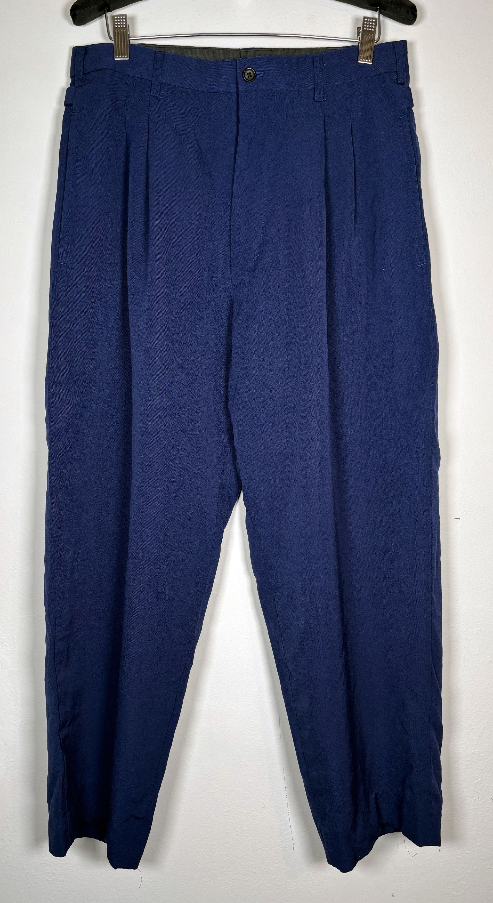 Yohji Yamamoto Vintage Pleated Tailored Trousers Side Buckles Size US 30 / EU 46 - 1 Thumbnail