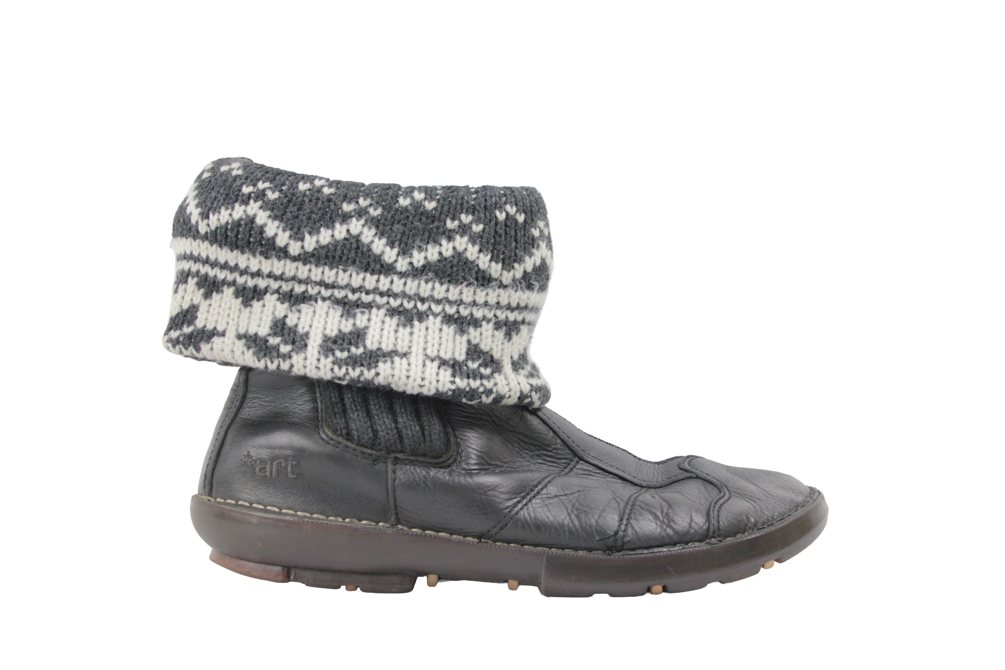 Japanese Brand The Art Company 00S Y2K Avant Garde Goblin Knit Boots Size US 8 / EU 41 - 2 Thumbnail