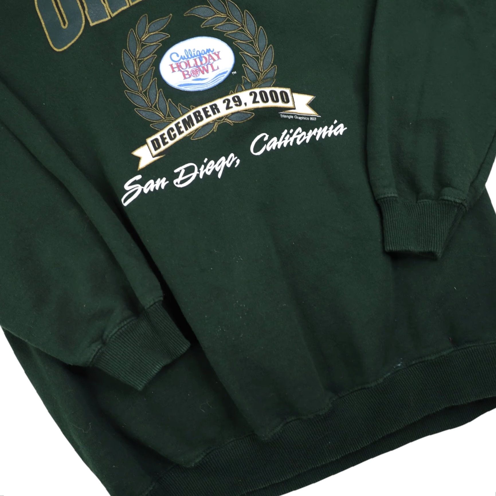 Vintage VINTAGE University of Oregon Ducks Holiday Bowl Sweatshirt Mens Large Green Sweatshirt Size US L / EU 52-54 / 3 - 3 Thumbnail