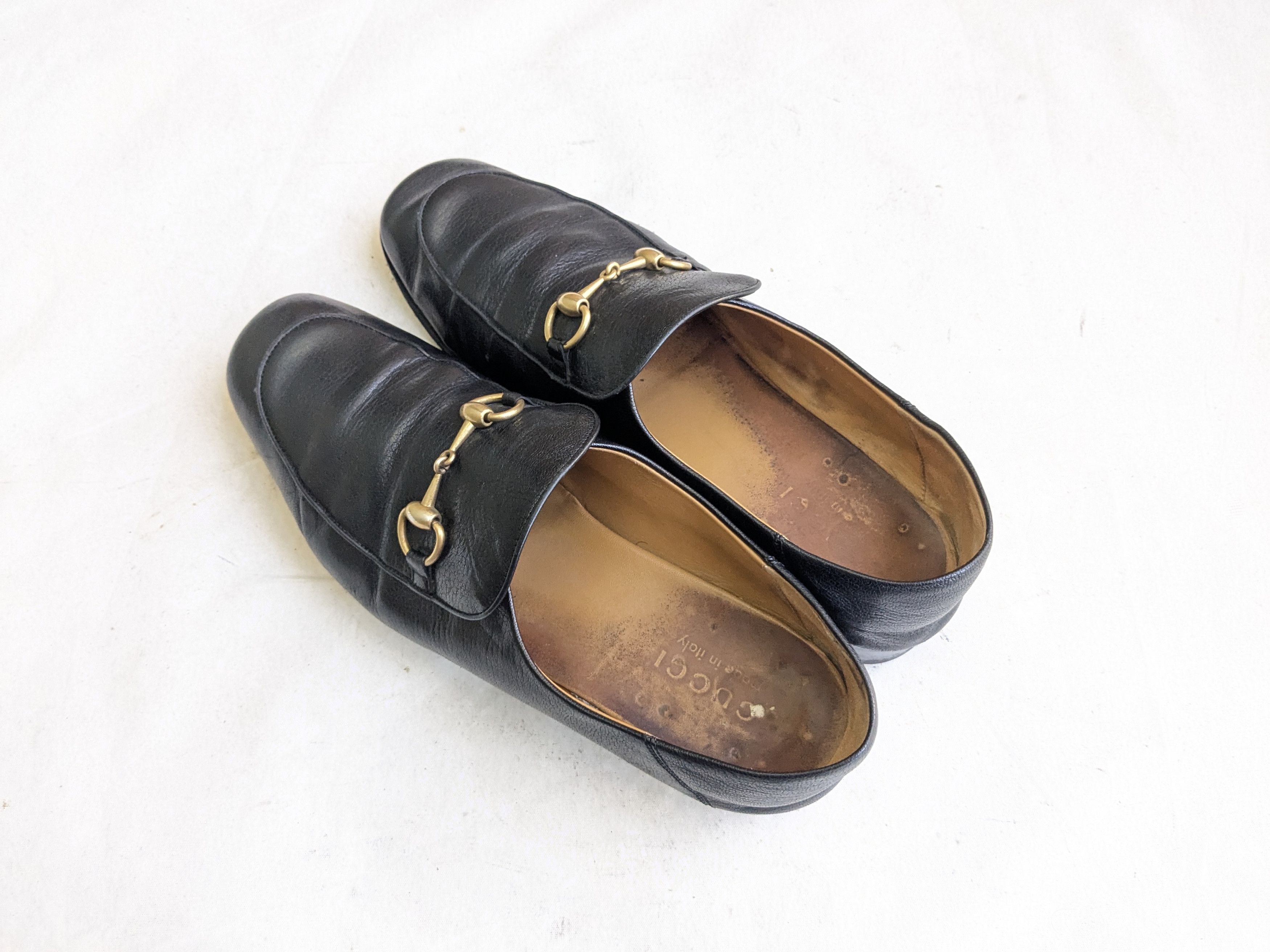 Gucci Gucci Horsebit Loafers Black Leather 10 Snaffle Mules Size US 10 / EU 43 - 15 Thumbnail