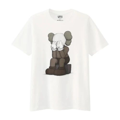 image of Kaws X Uniqlo Passing Through T-Shirt White, Men's (Size Small)