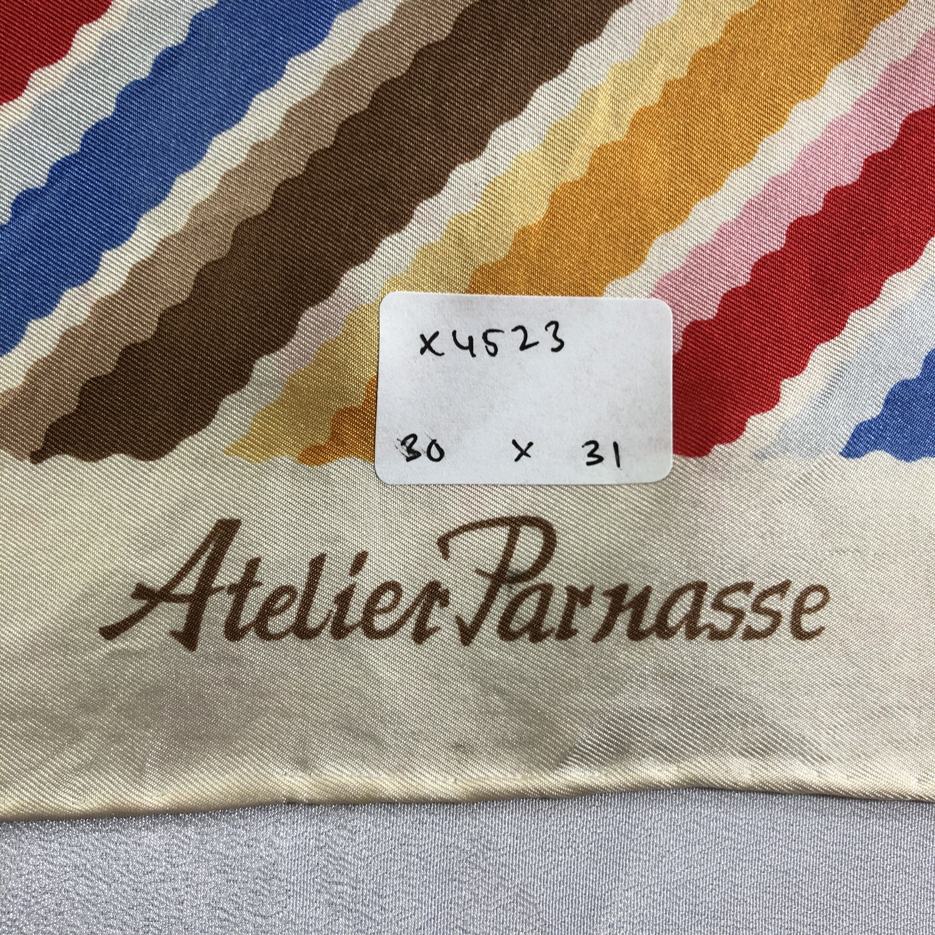 Vintage Vintage Atelier Parnasse Silk Scarf Size ONE SIZE - 8 Thumbnail