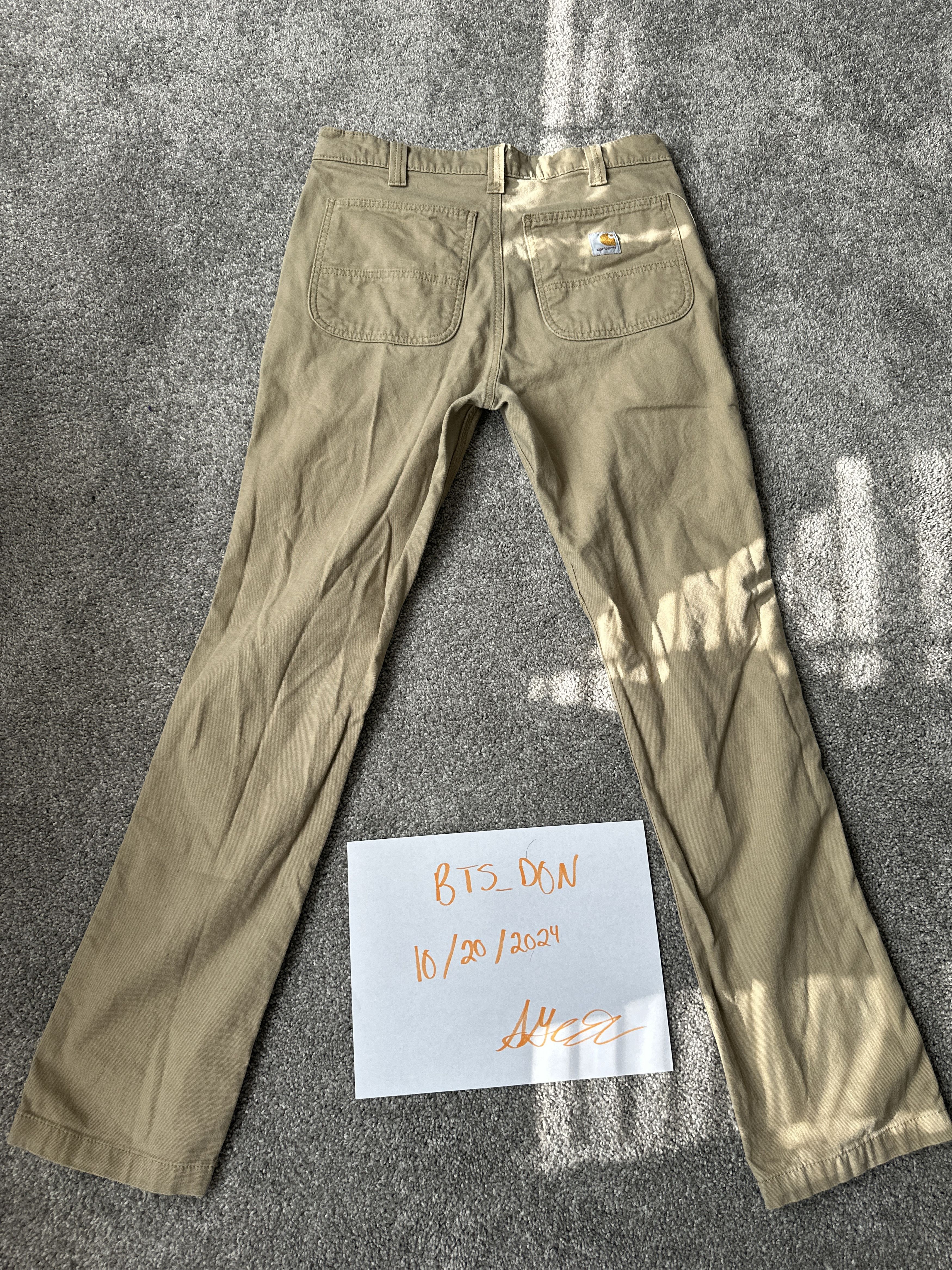 Carhartt Khaki Straight Leg Size US 32 / EU 48 - 2 Thumbnail