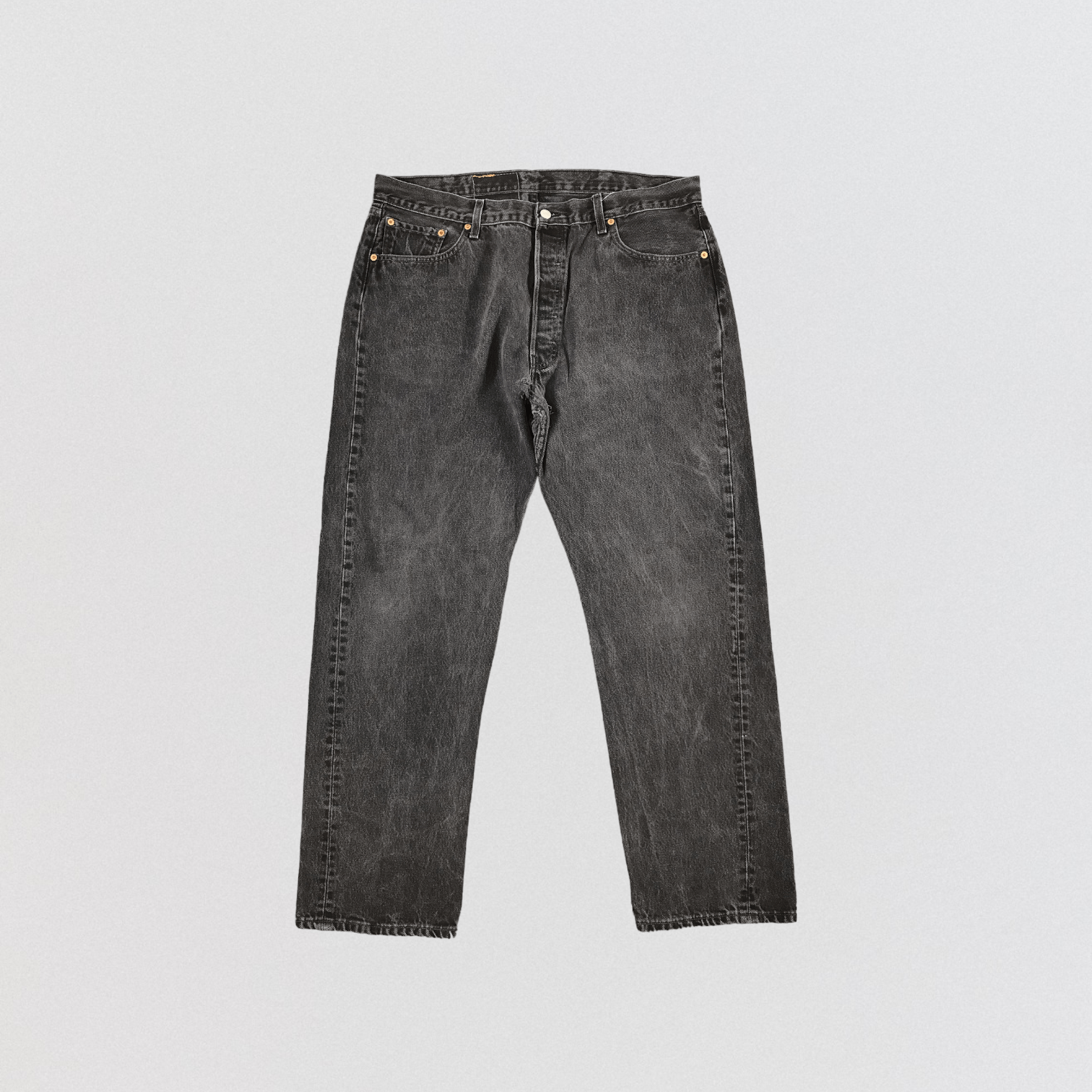 Levi's × Vintage Vintage 90s Faded Black Levis 501 Jeans-JM1536 Size US 39 - 1 Thumbnail