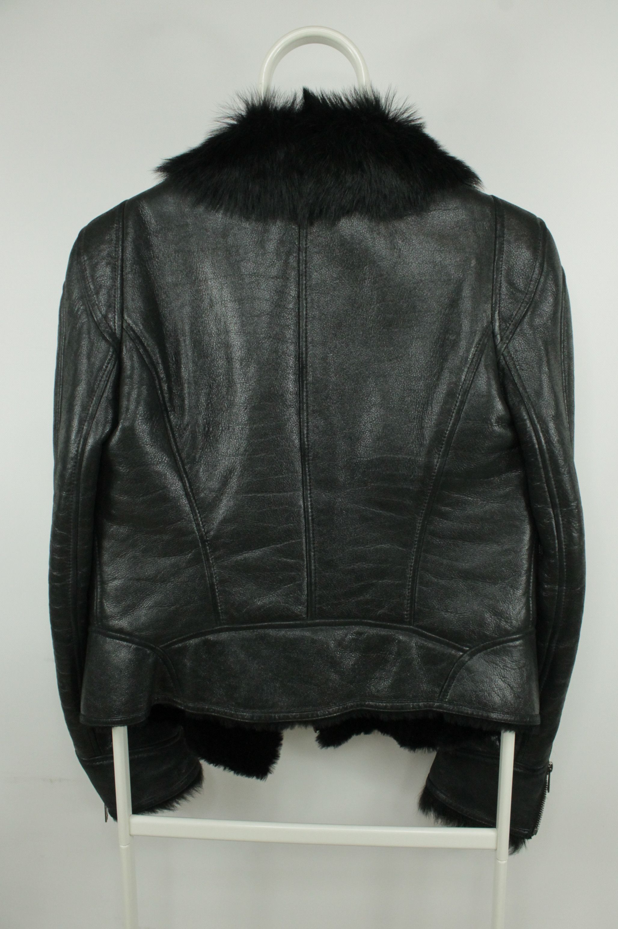 Other Ventcouvert Black Shearling Biker Jacket Women's Size L / US 10 / IT 46 - 7 Thumbnail