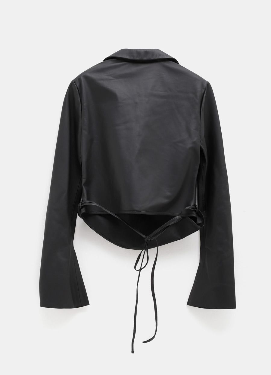 Acne Studios $1650 Acne Studios Leather Wrap Blouse Size S / US 4 / IT 40 - 2 Thumbnail