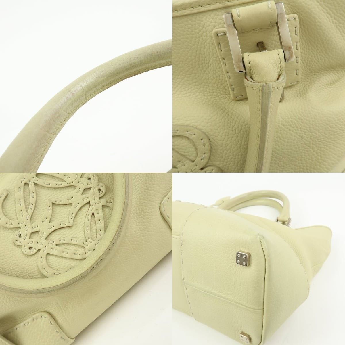Loewe Loewe Anagram Amazona Leather Top Handle Bag Cream Size ONE SIZE - 4 Thumbnail