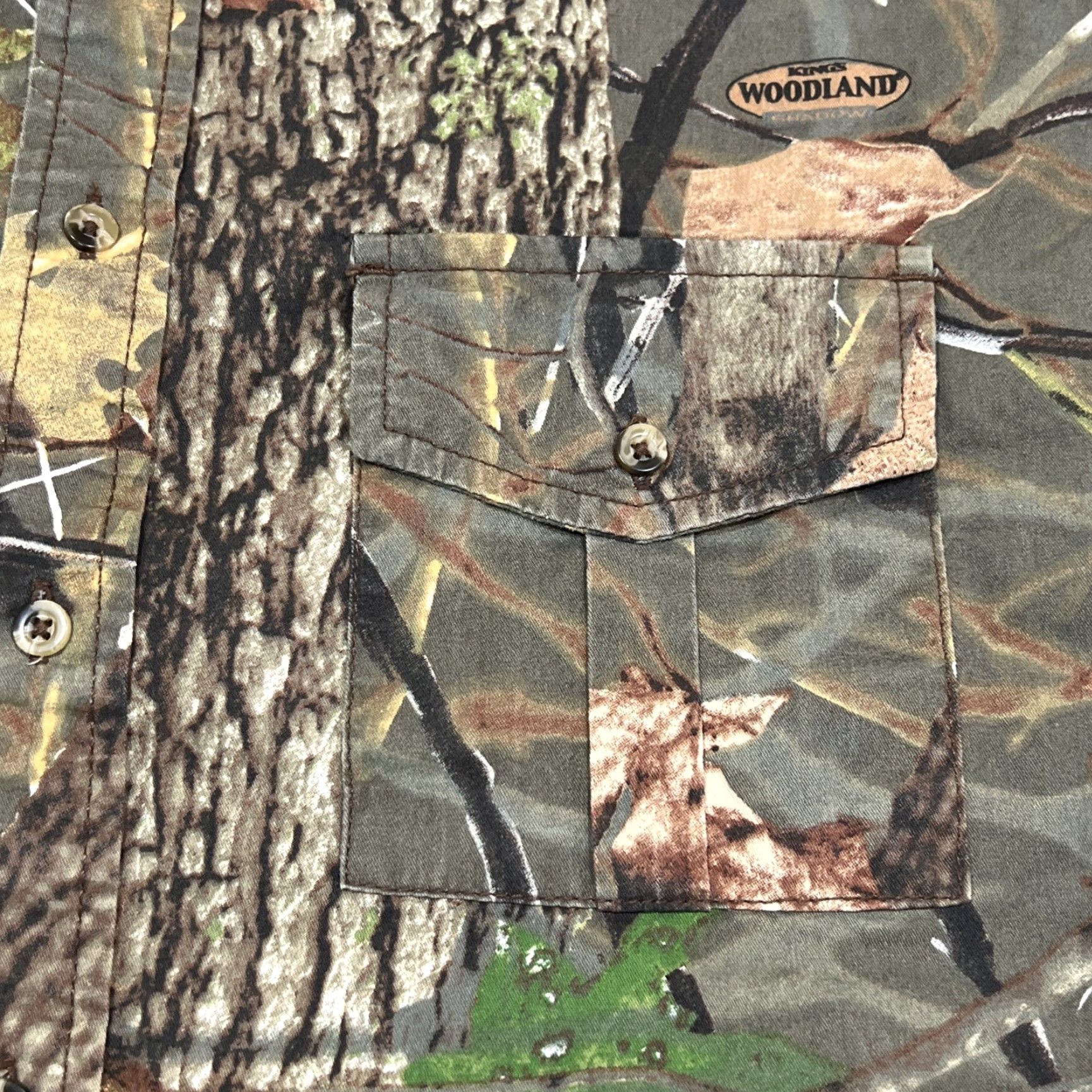 AMO Kings Camo Button Up Shirt Men's Large Long Sleeve Multicolor Camouflage Hunting Travel Size US L / EU 52-54 / 3 - 4 Thumbnail