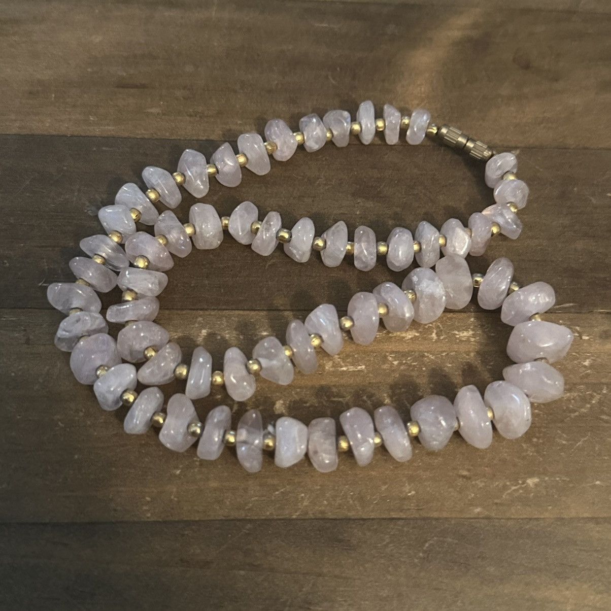 Vintage Vintage rose quartz chip bead necklace Size ONE SIZE - 3 Thumbnail