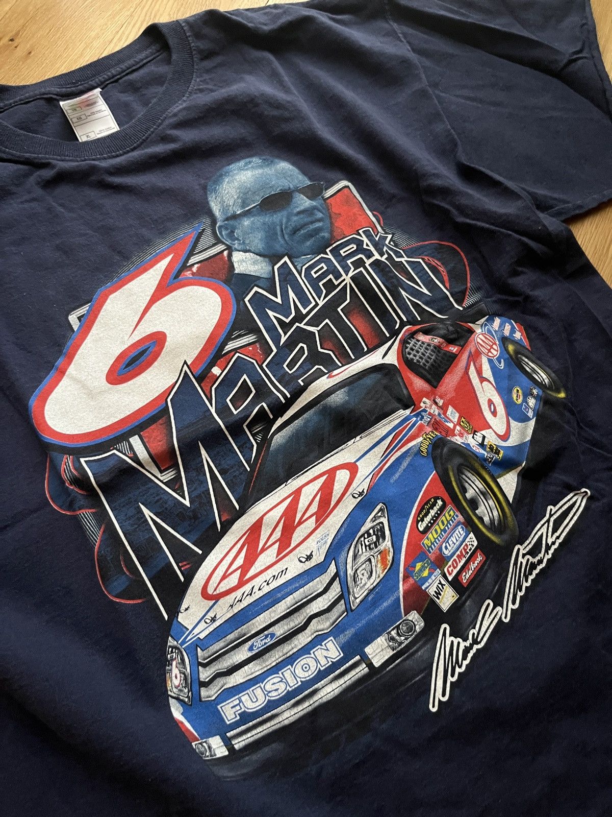Vintage Vintage NASCAR Mark Martin Cropped Tee Shirt Size US XL / EU 56 / 4 - 3 Thumbnail