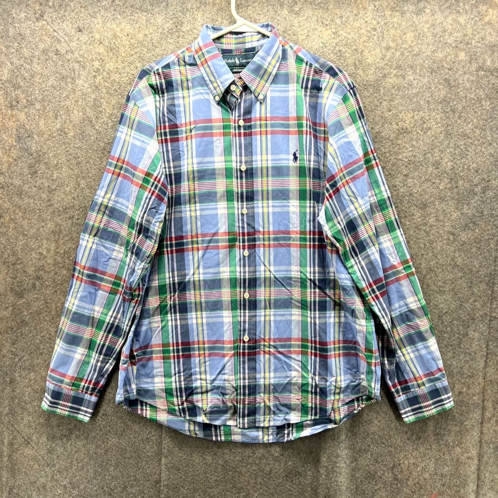 Polo Ralph Lauren Ralph Lauren Shirt Men Large Blue Plaid Button-Up Vintage Size US L / EU 52-54 / 3 - 2 Thumbnail