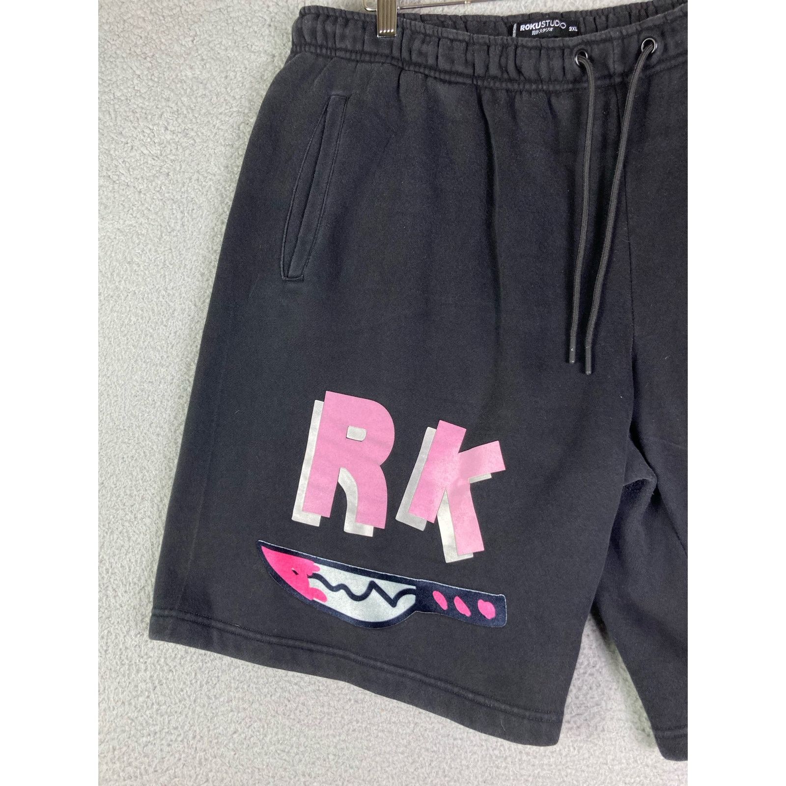 Other Casual Shorts Horror Graphic Black Mens 36 Waist Drawstring Size US 36 / EU 52 - 6 Thumbnail