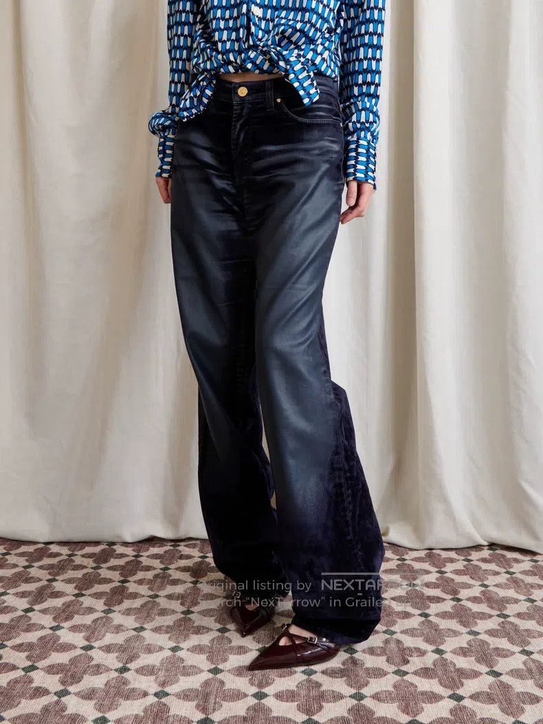Versace Versace velvet bootcut pants Size US 30 / EU 46 - 4 Thumbnail