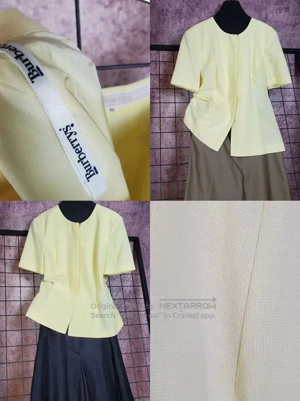 Burberry Burberry Summer Yellow Cotton Short Sleeve Cardigan. Size S / US 4 / IT 40 - 2 Thumbnail