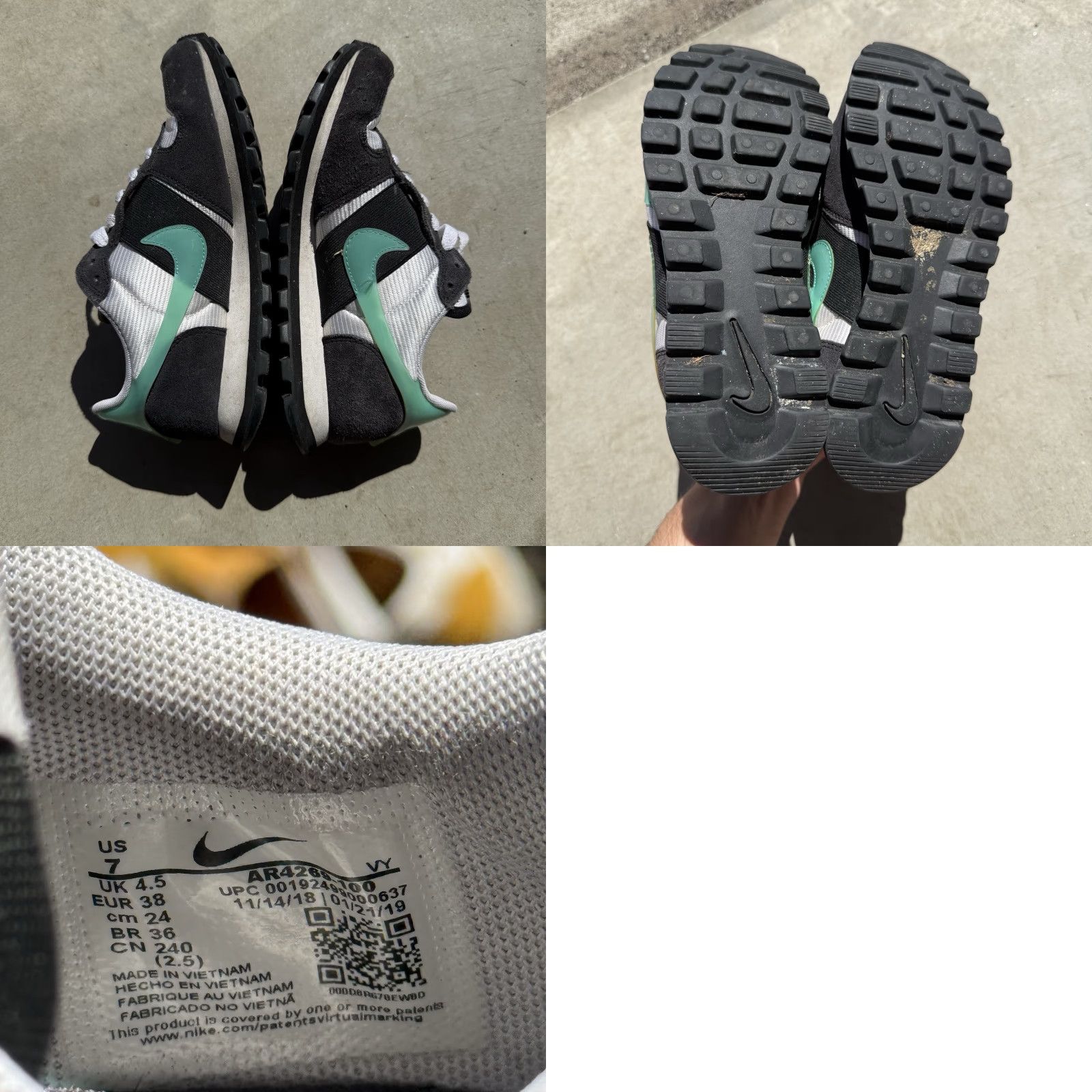 Nike NIKE V-Love OX Sneaker Woman Hyper Jade White AR4269-100 Size 7 Womens Sneakers Size US 5 / IT 35 - 8 Thumbnail