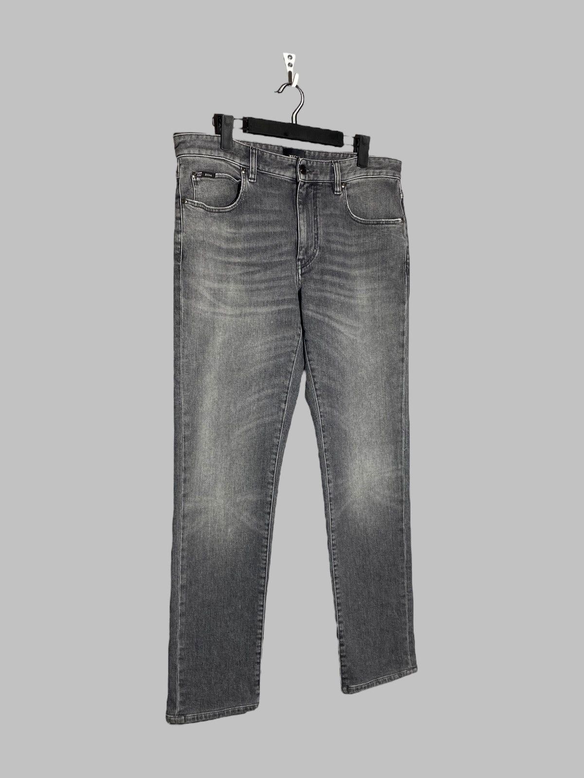Z Zegna Zegna Washed Gray Denim Slim Fit Jeans Men’s Size 34 Size US 34 / EU 50 - 3 Thumbnail