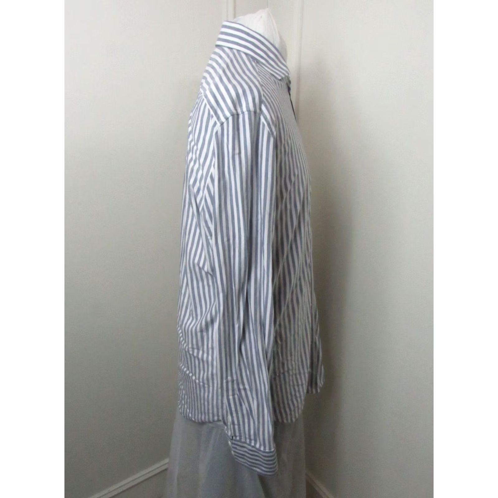 Brunello Cucinelli Brunello Cucinelli Shirt Mens XLarge Basic Fit Blue and White Size US XL / EU 56 / 4 - 6 Thumbnail