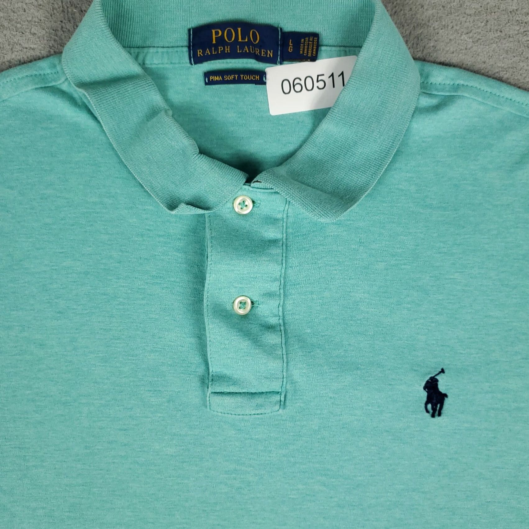 Ralph Lauren Ralph Lauren Polo Shirt Mens Large Turquoise Short Sleeve Activewear Classic Size US L / EU 52-54 / 3 - 2 Thumbnail
