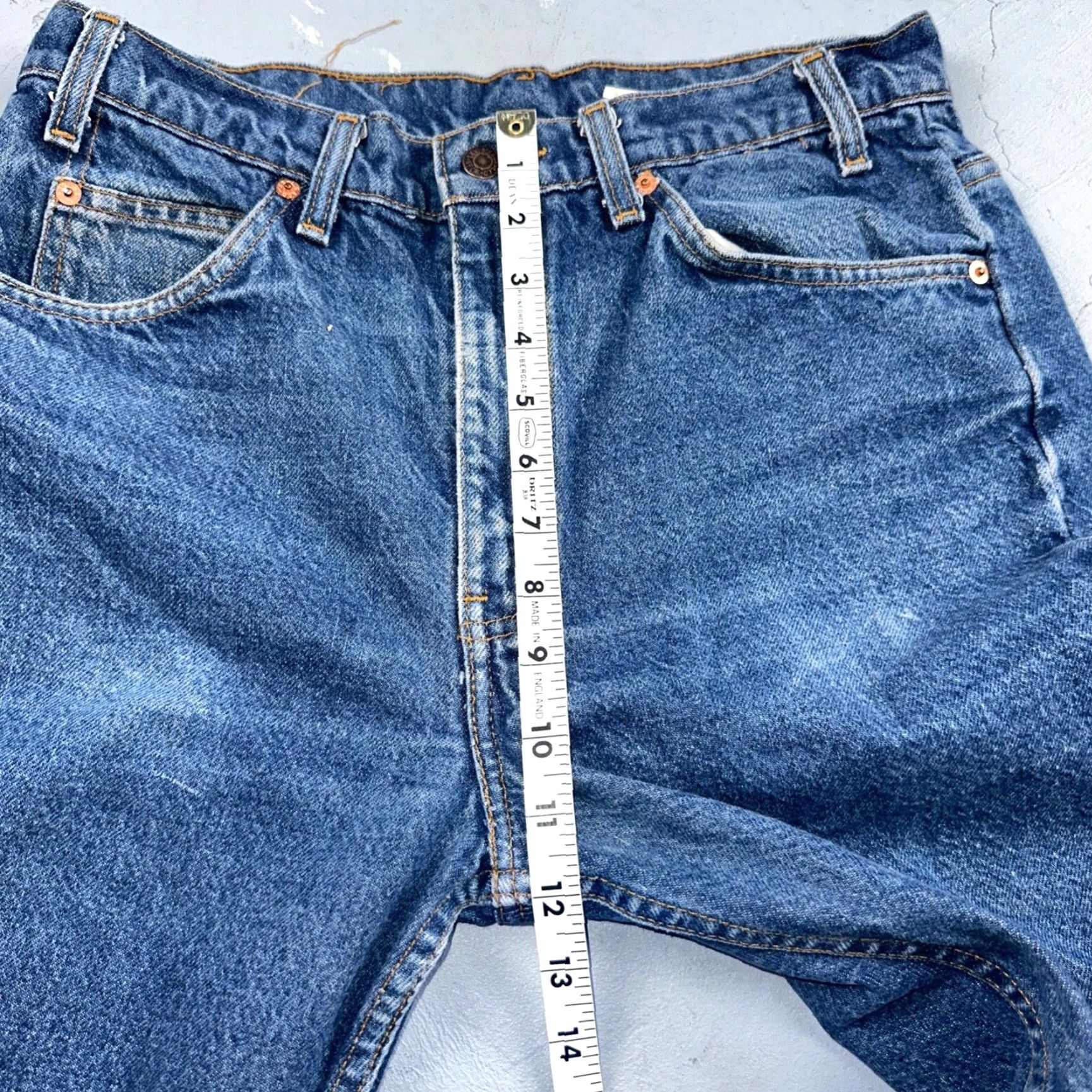Levi's Levis 505 Vintage 90s Orange Tab Jeans Blue Med 501 Wash 33x34 Act 31x33 Size US 33 - 6 Thumbnail