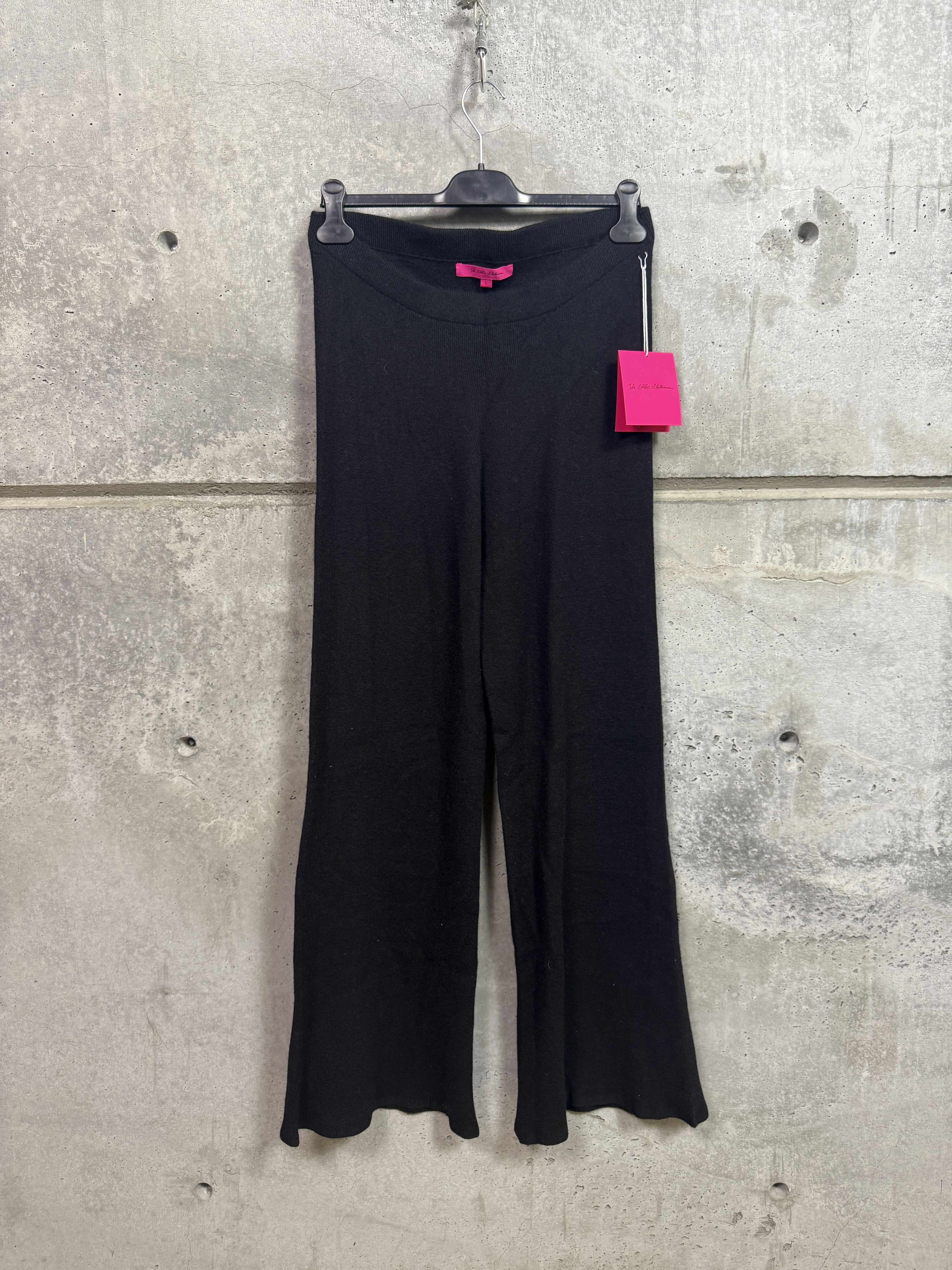 The Elder Statesman $895 The Elder Statesman Delicash Black Flare Pant Size 34" / US 12 / IT 48 - 6 Thumbnail