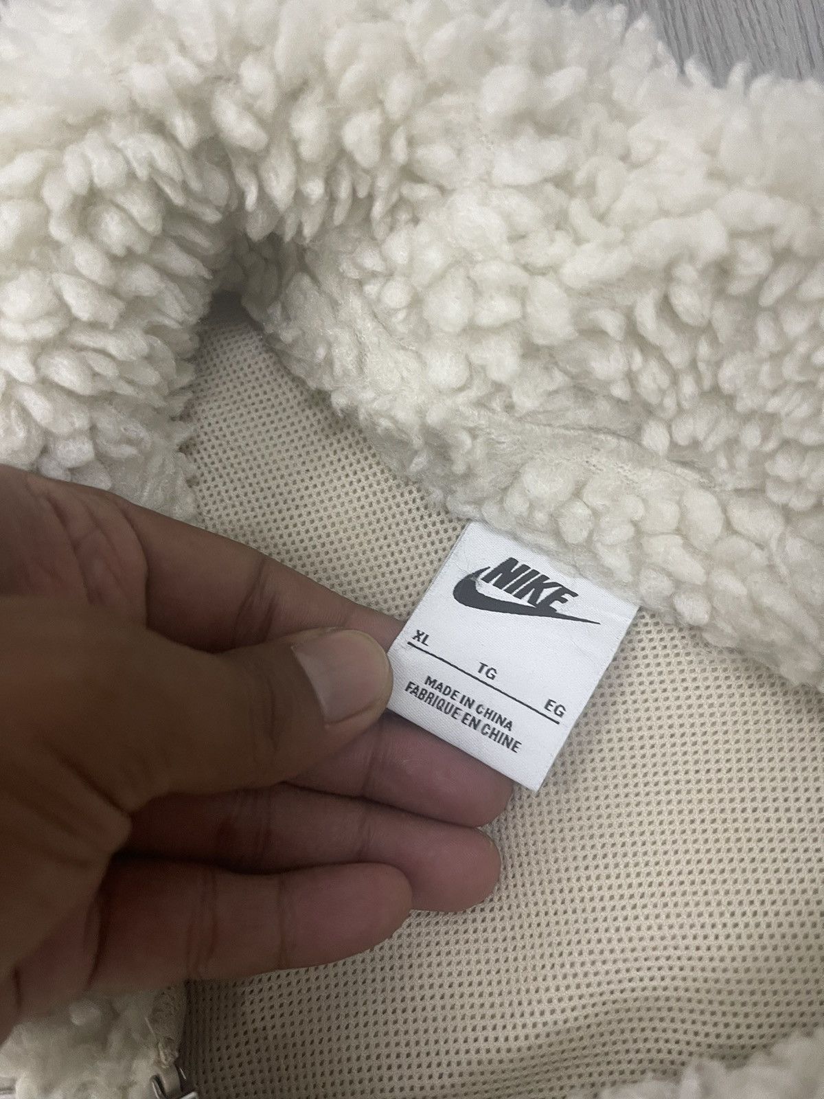 Nike Sherpa Chest Swoosh Cropped Jacket Size XL / US 12-14 / IT 48-50 - 10 Thumbnail