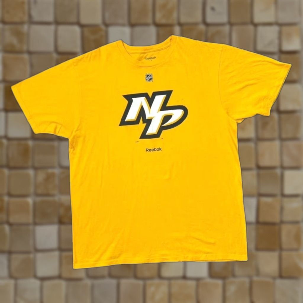 Reebok Reebok NHL Nashville Predators Ice Hockey Graphic T-Shirt Yellow Large Size US L / EU 52-54 / 3 - 1 Thumbnail